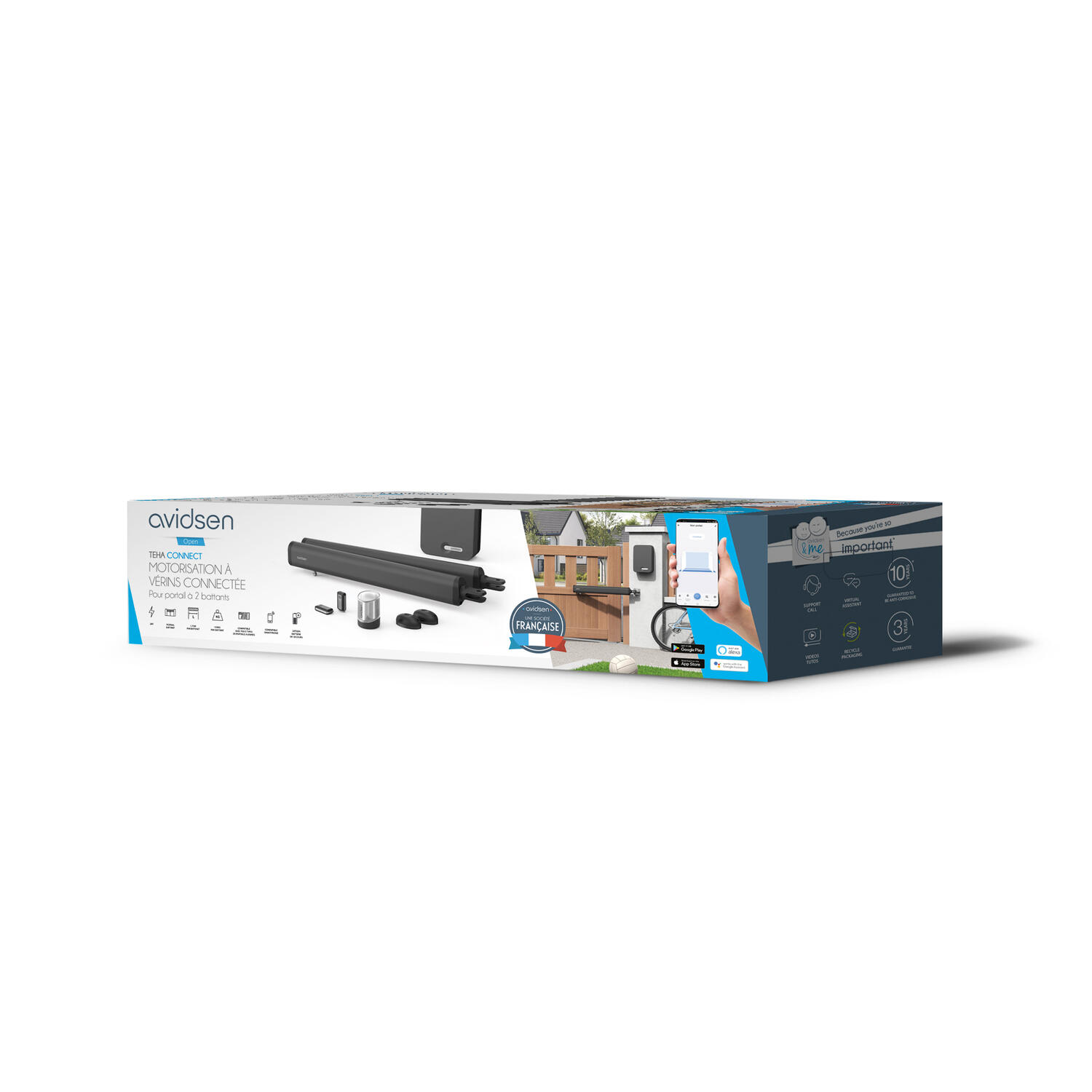 Motore per cancello doppia anta AVIDSEN TEHA CONNECT 24 V - 9
