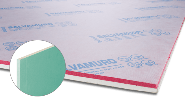 Lastra cartongesso verde Isolmant IsolGypsum Special Idro L 200 x L 120 cm, Sp22.5 mm