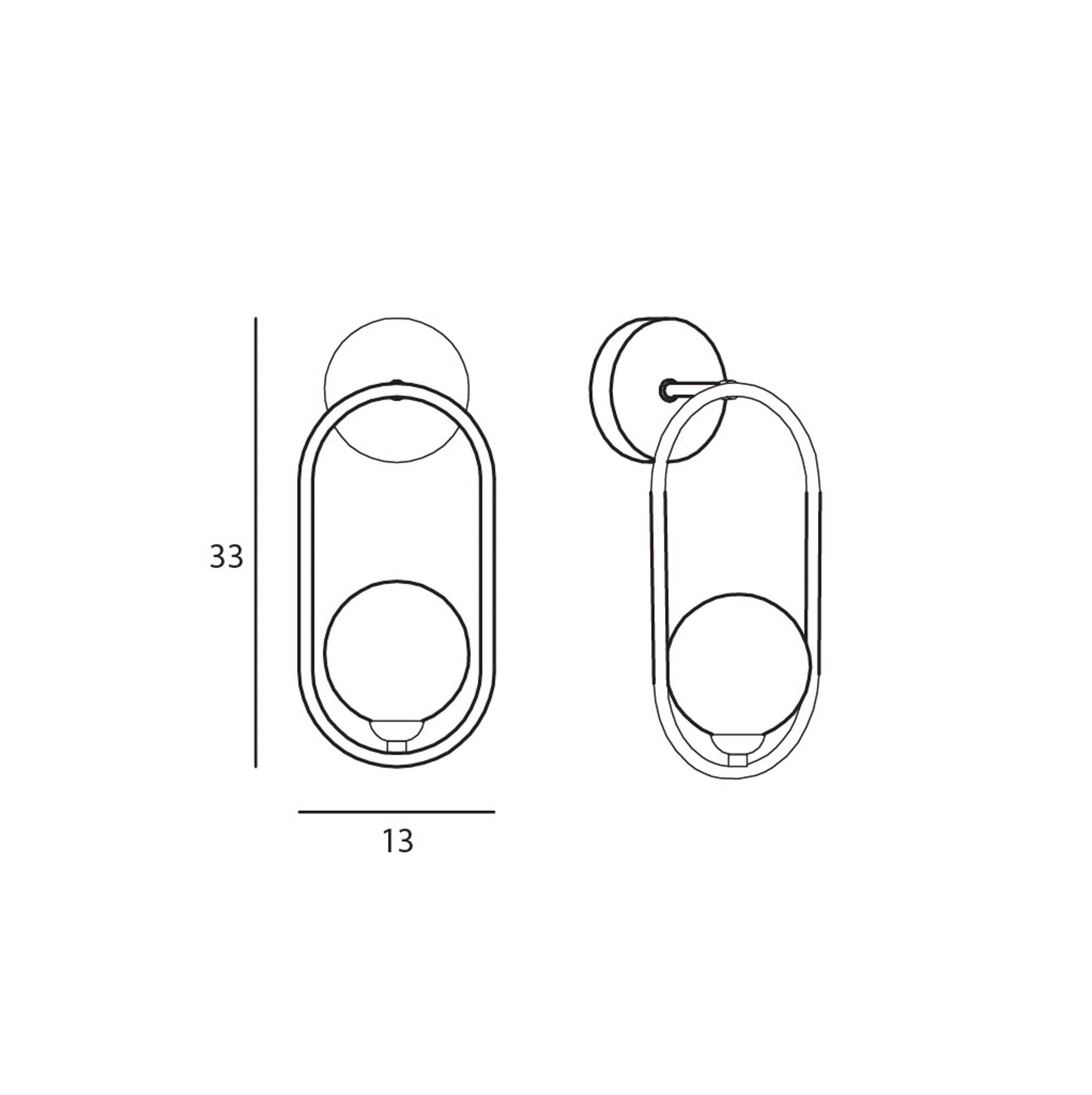 Kinkiet Lupus złoty G9 Italux - 3