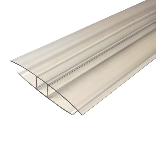 Leroymerlin Profilo di giunzione forma h H 16mm ONDULINE in policarbonato colore trasparente Dimensioni L 300cm x P 9 cm x sp. 16 mm