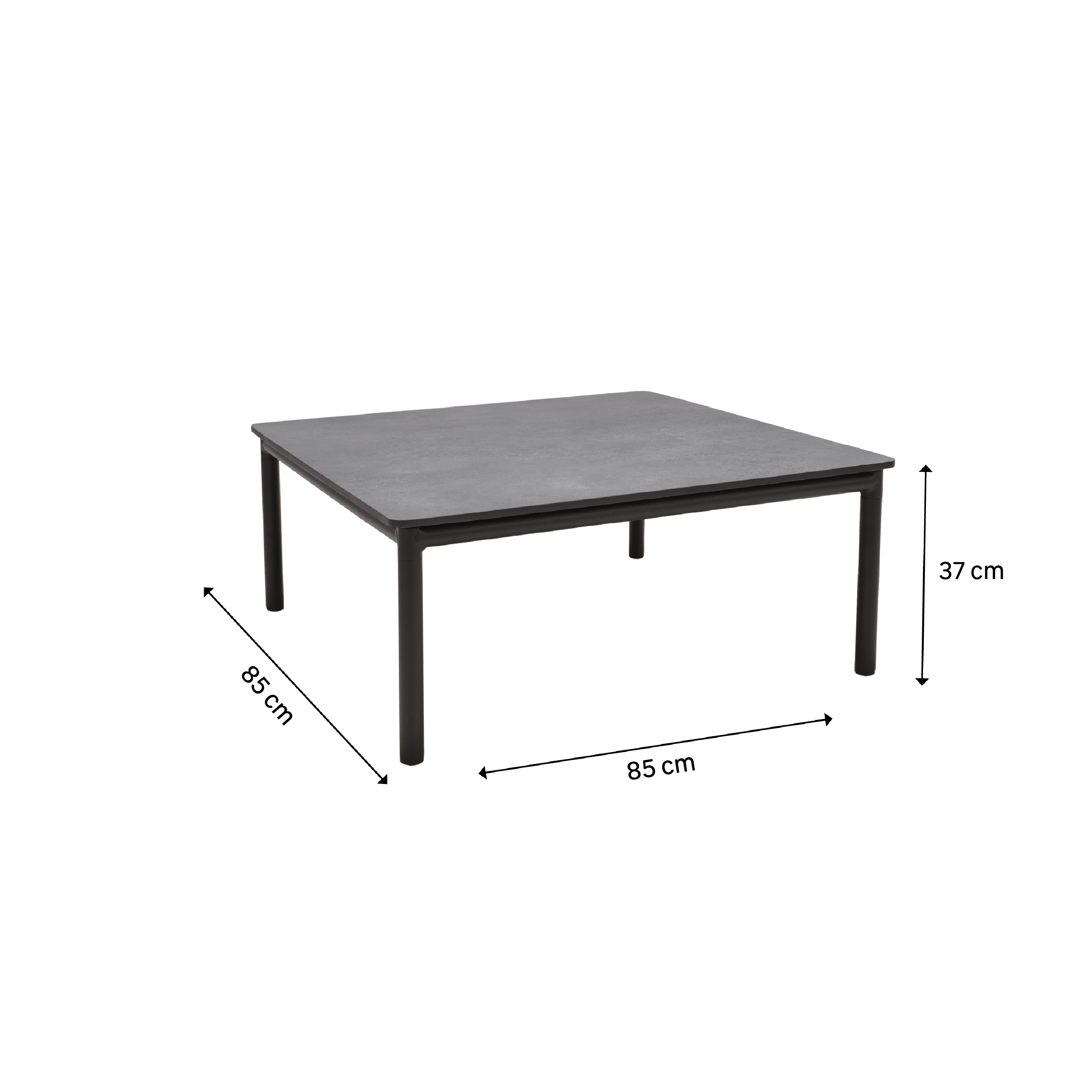 Mesa auxiliar de jardín NATERIAL Idunn de aluminio y composite 85 x 85 cm - 3