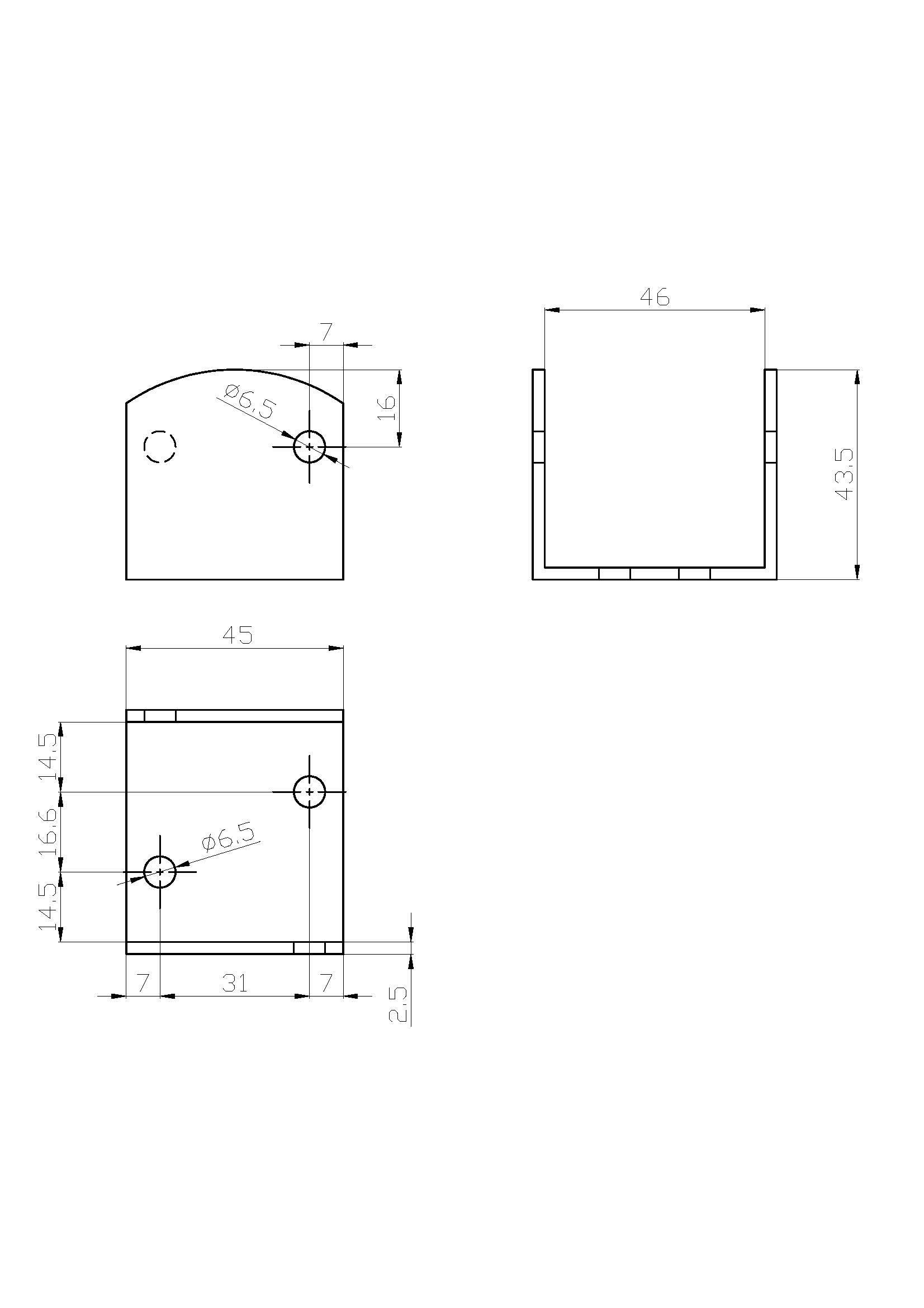 Supporto per palo STANDERS in acciaio L 4.5 x H 4 cm x Sp 3 mm - 4