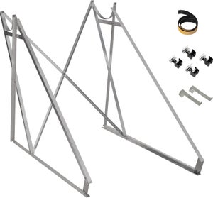 Kit di supporto per modulo solare, da 12 cm, 30 – 35 mm, regolabile, per pannelli solari, set di fissaggio solare, accessori neri anodizzati per tetto piatto, montaggio PV