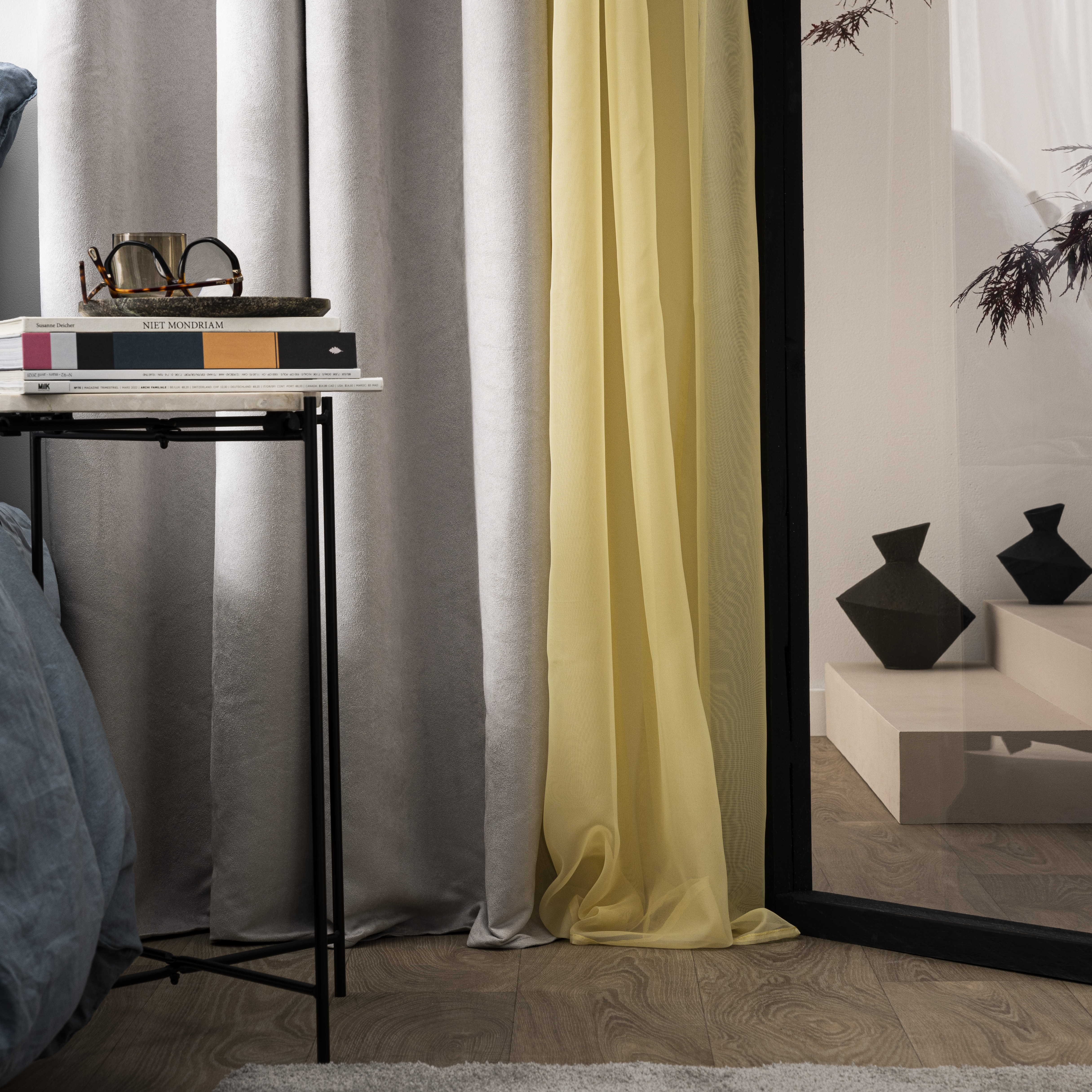 Zasłona Manchester szara 200 x 280 cm na taśmie Inspire - 5