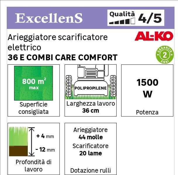 Scarificatore elettrico AL-KO Combi Care 36E Comfort 1500 W - 7