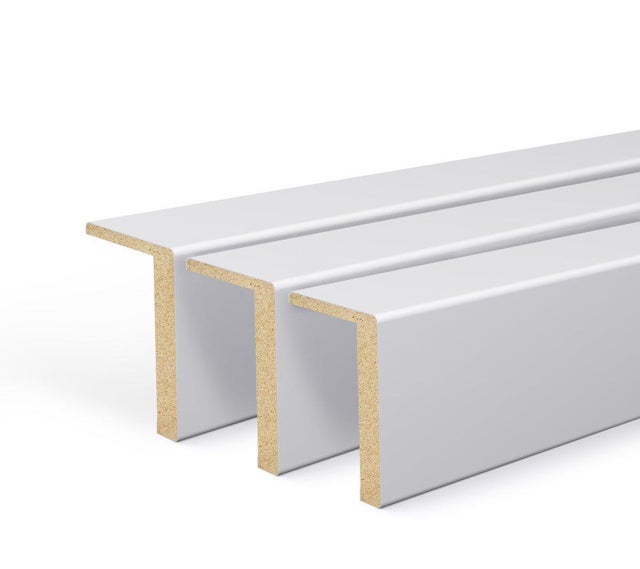 Pack 3 guarnições lacado branco 80x12mm