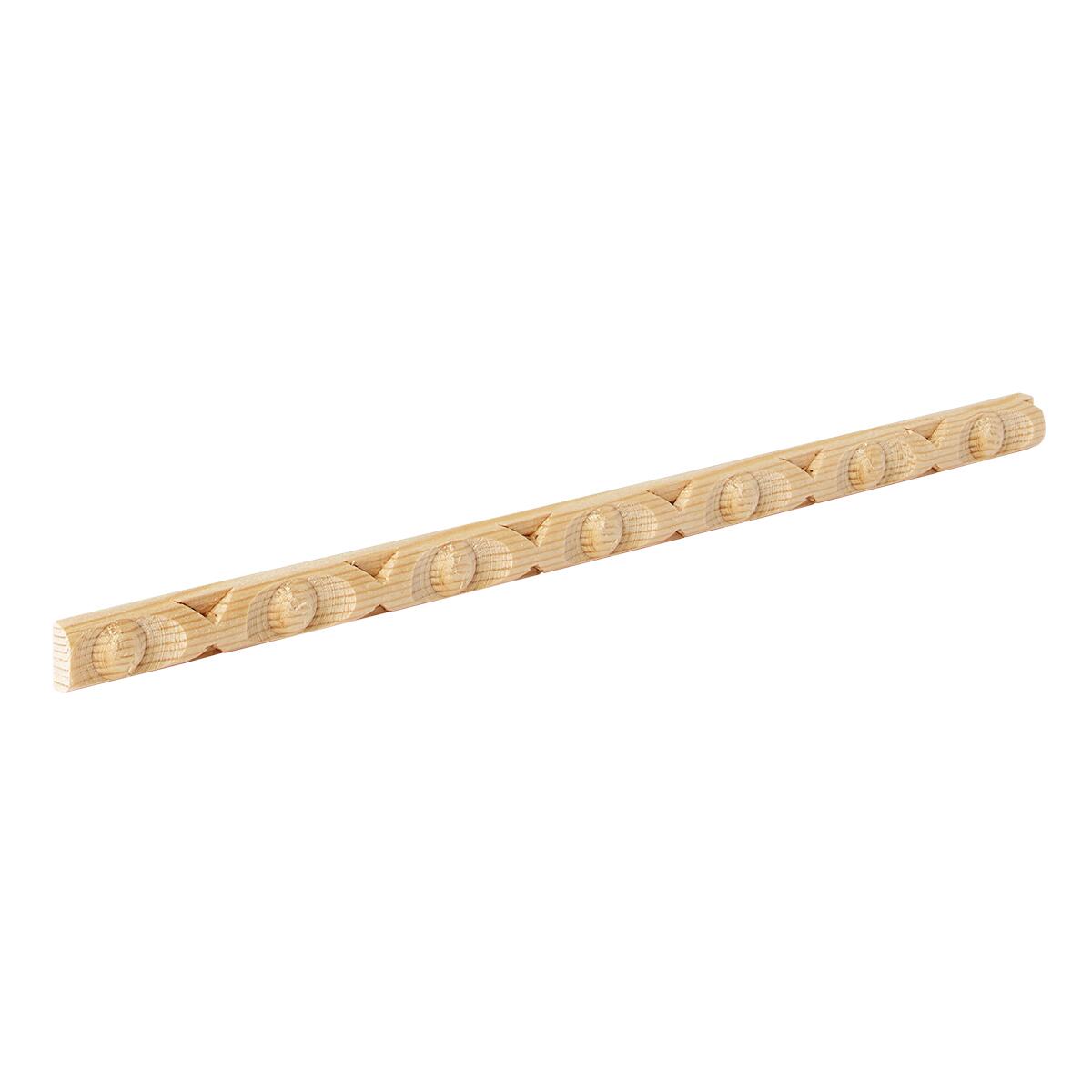 Asta rettangolare in pino scolpito decoro palline e dardi 1000 x 10 x 6 mm - 3