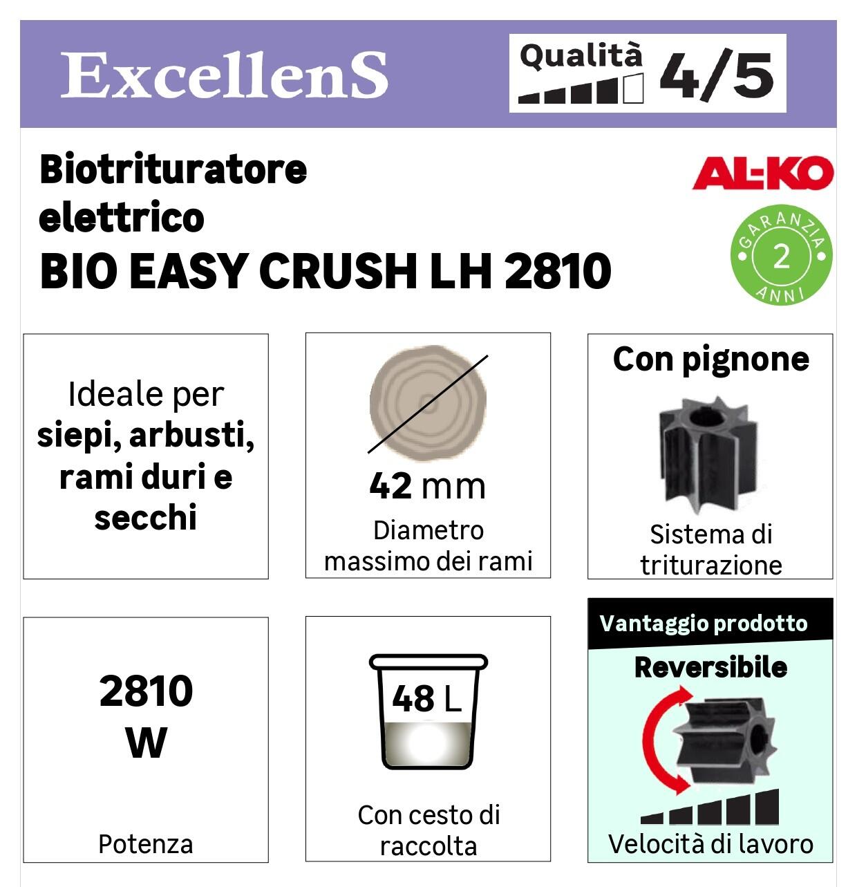 Biotrituratore elettrico AL-KO LH2810 48 l 2810 W - 6