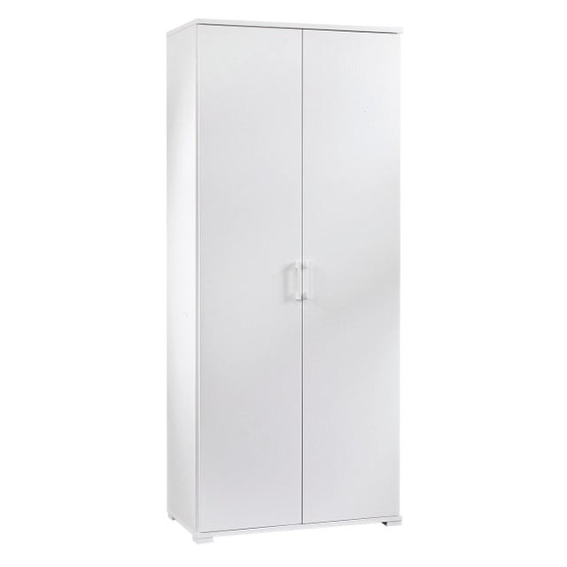 Mobile Multiuso 4 ripiani 2 ante L 90 x H 195 x P 45 cm bianco