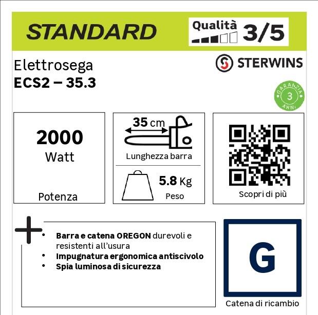 Elettrosega STERWINS ECS2, 2000 W barra da 35 cm - 13