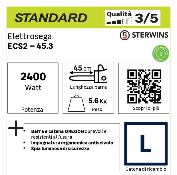 Elettrosega STERWINS ECS 2-45.3, 2400 W barra da 45 cm - 14