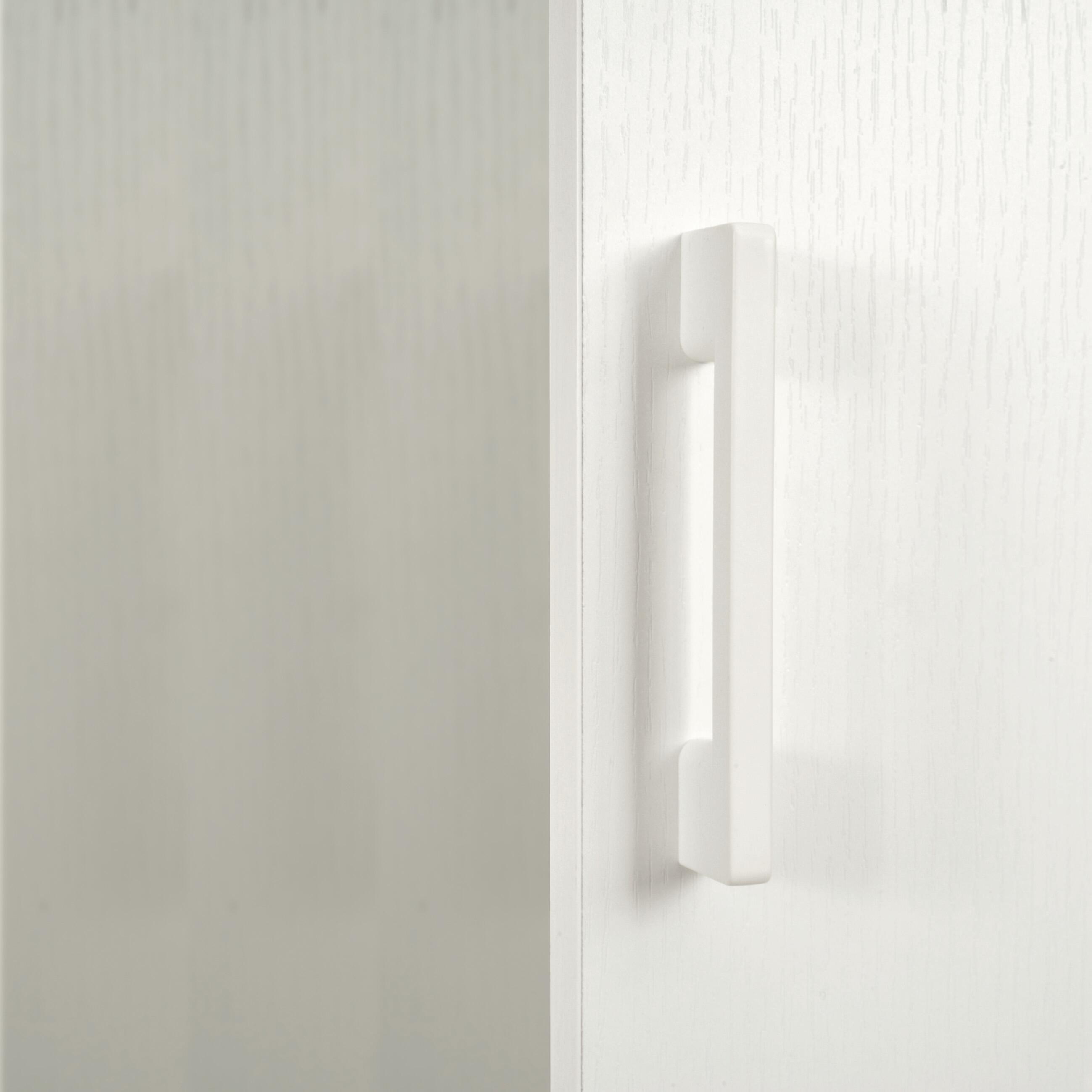 Mobile lavanderia con cesto portabiancheria Laundry 1 cassetto 2 ante in truciolare bianco P 32 x L 45 x H 195 cm - 6