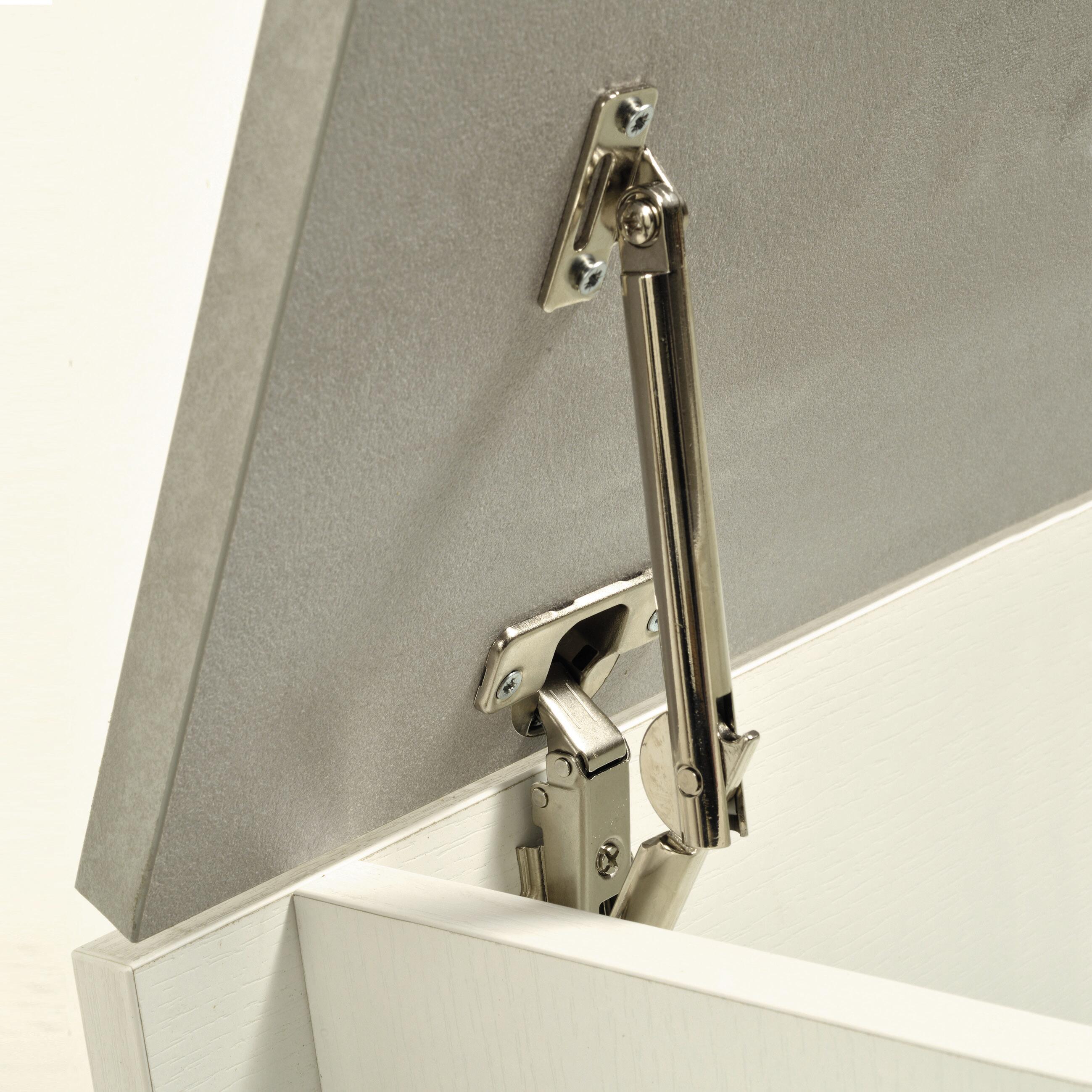 Baule panchina TERRANEO in truciolare bianco L 90 x H 45 x P 45 cm - 5