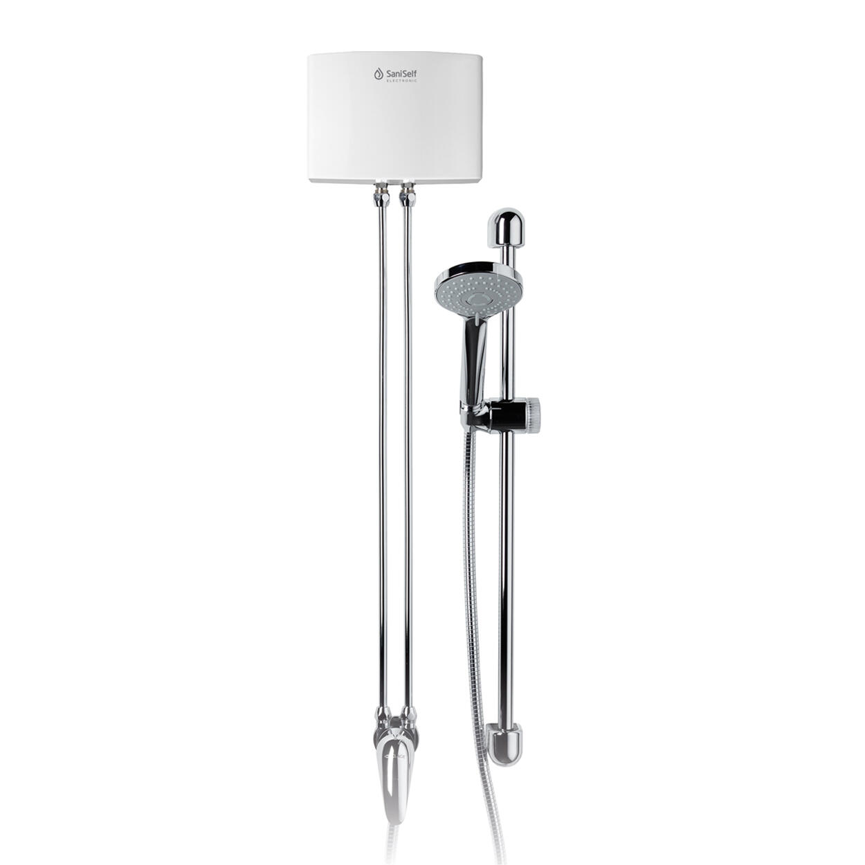 Chauffe-eau Instantané électrique Pour Douche 3.5 KW - 12x33 Cm, Affichage LED, Tuyau 1.4 M, Chauffage En 3 Secondes, étanche IPX4