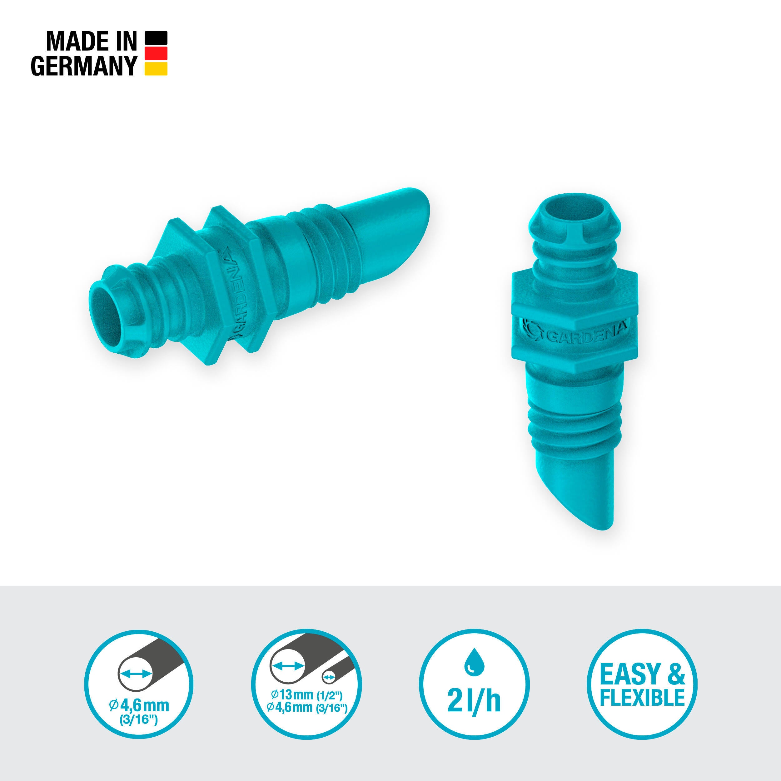 Goutteur auto-régulant fin de ligne 2 l/h GARDENA 13307-20 - 2