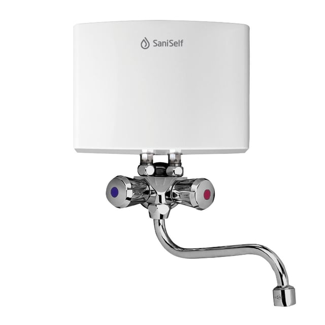 Chauffe-eau électrique instantané dessus lavabo SANISELF 4.4 kW + mélangeur