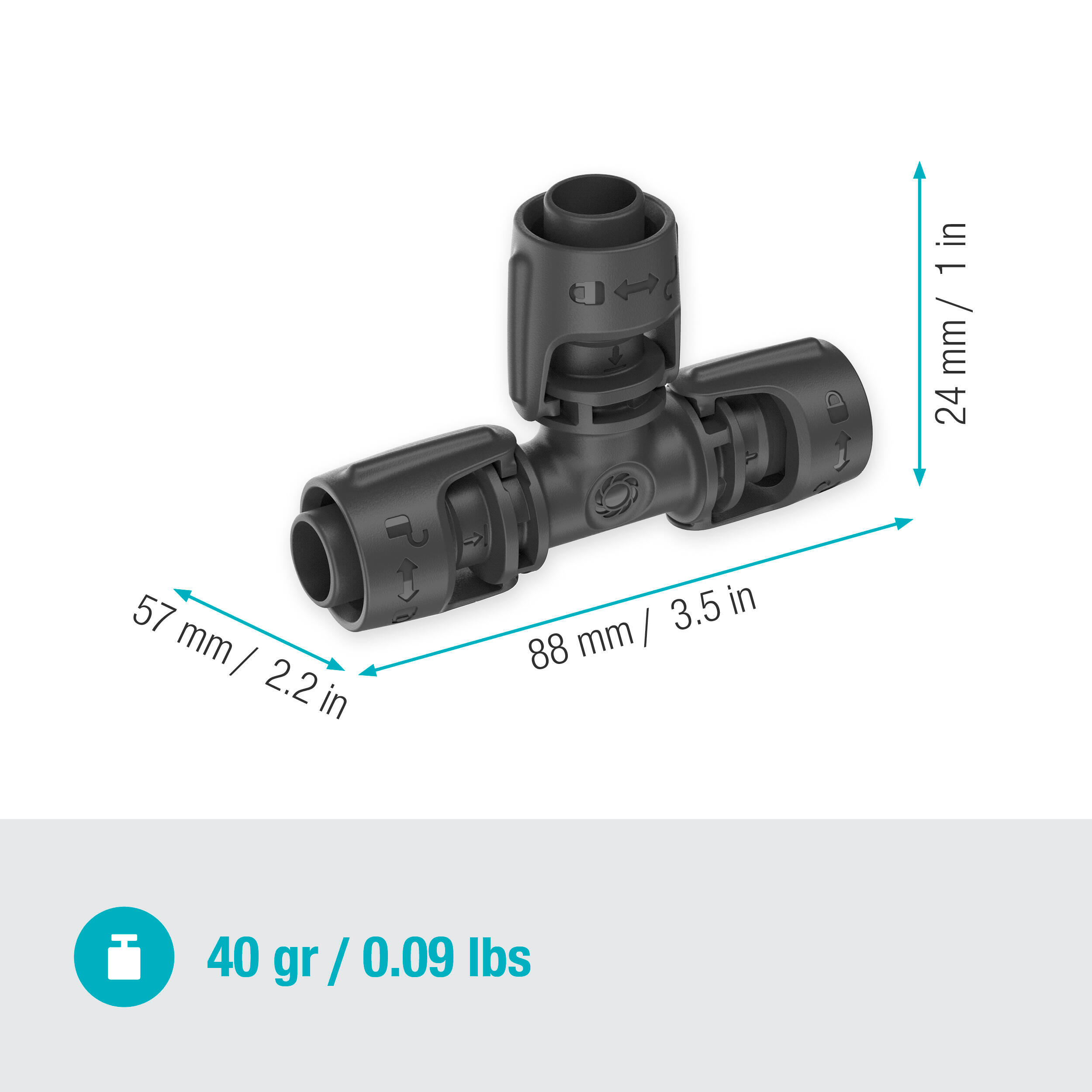 Junta em T 13 mm Gardena - 7