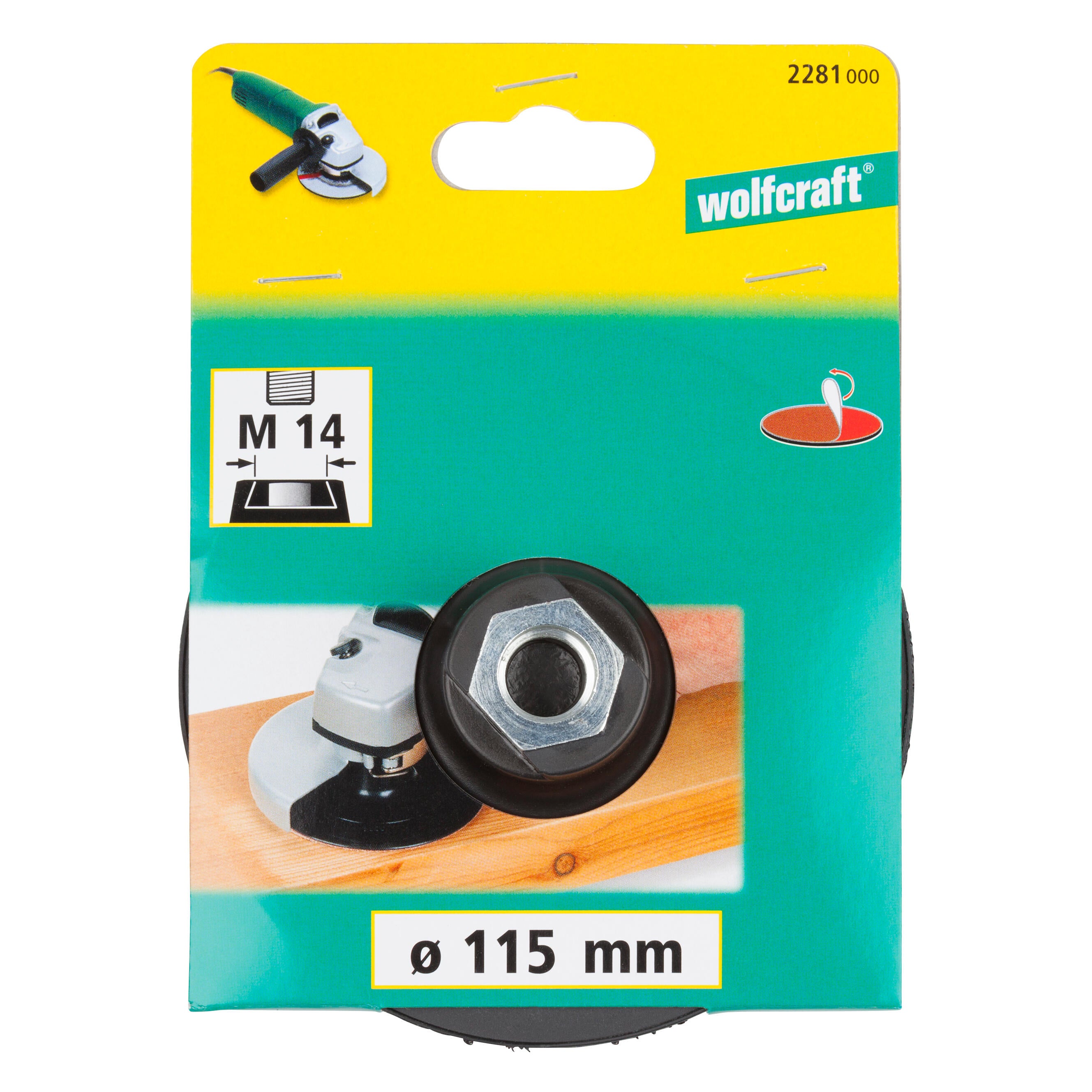 Prato para lixa adesiva para rebarbadora 115 mm Wolfcraft 2281000 - 5
