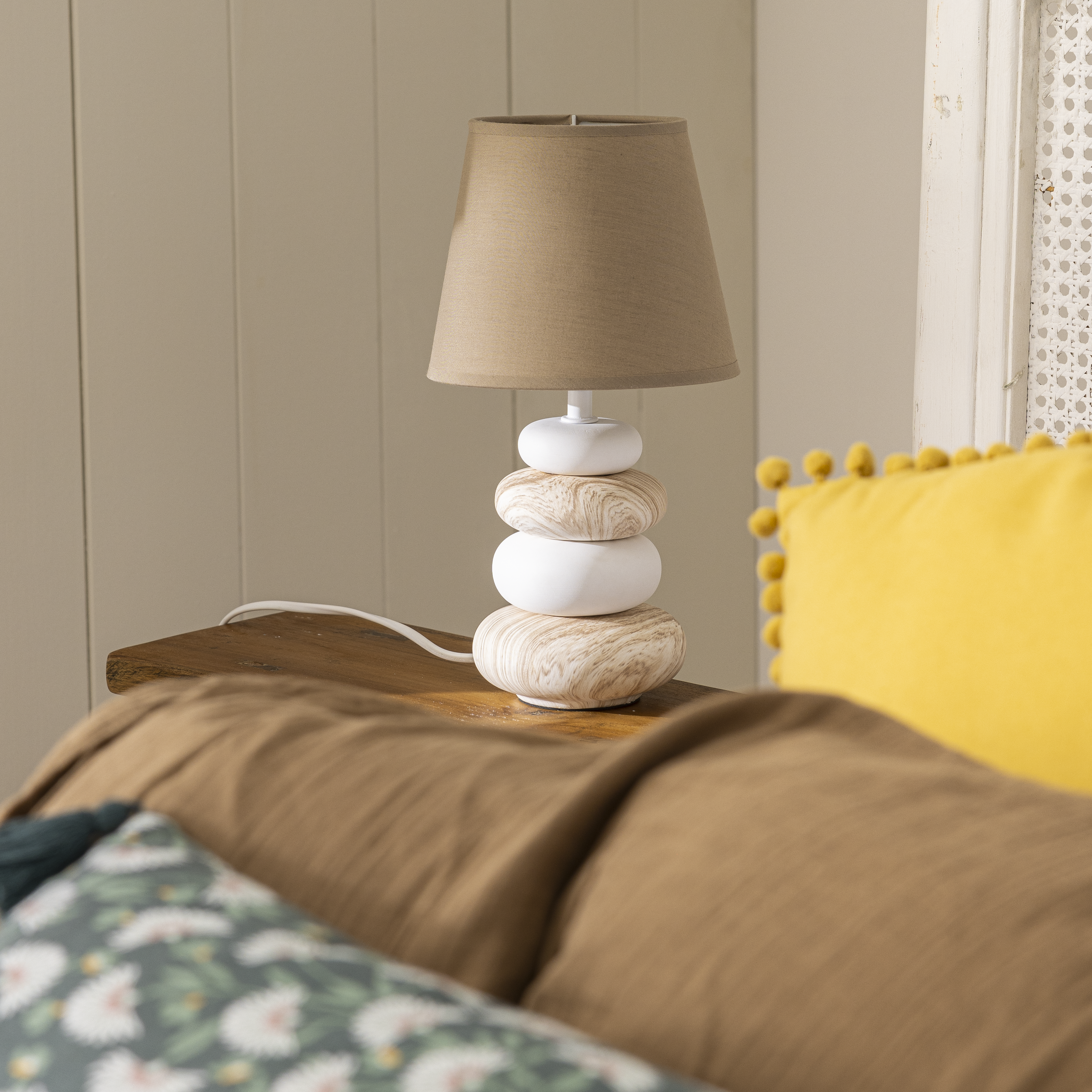 Lampa stołowa Navala beżowa E14 36 cm Inspire - 13