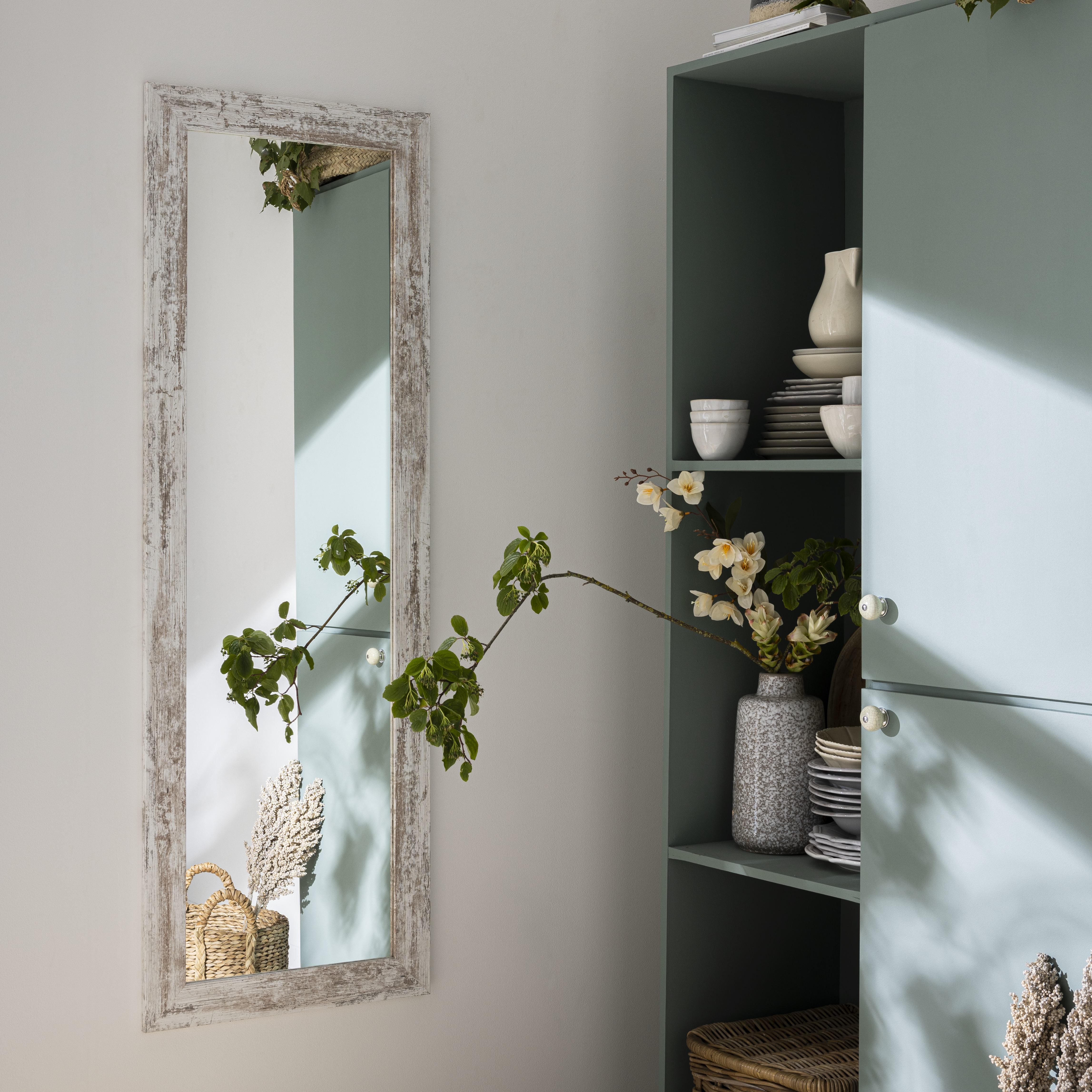 Specchio Narva rettangolare bianco 153.5 x 53.5 cm INSPIRE - 2