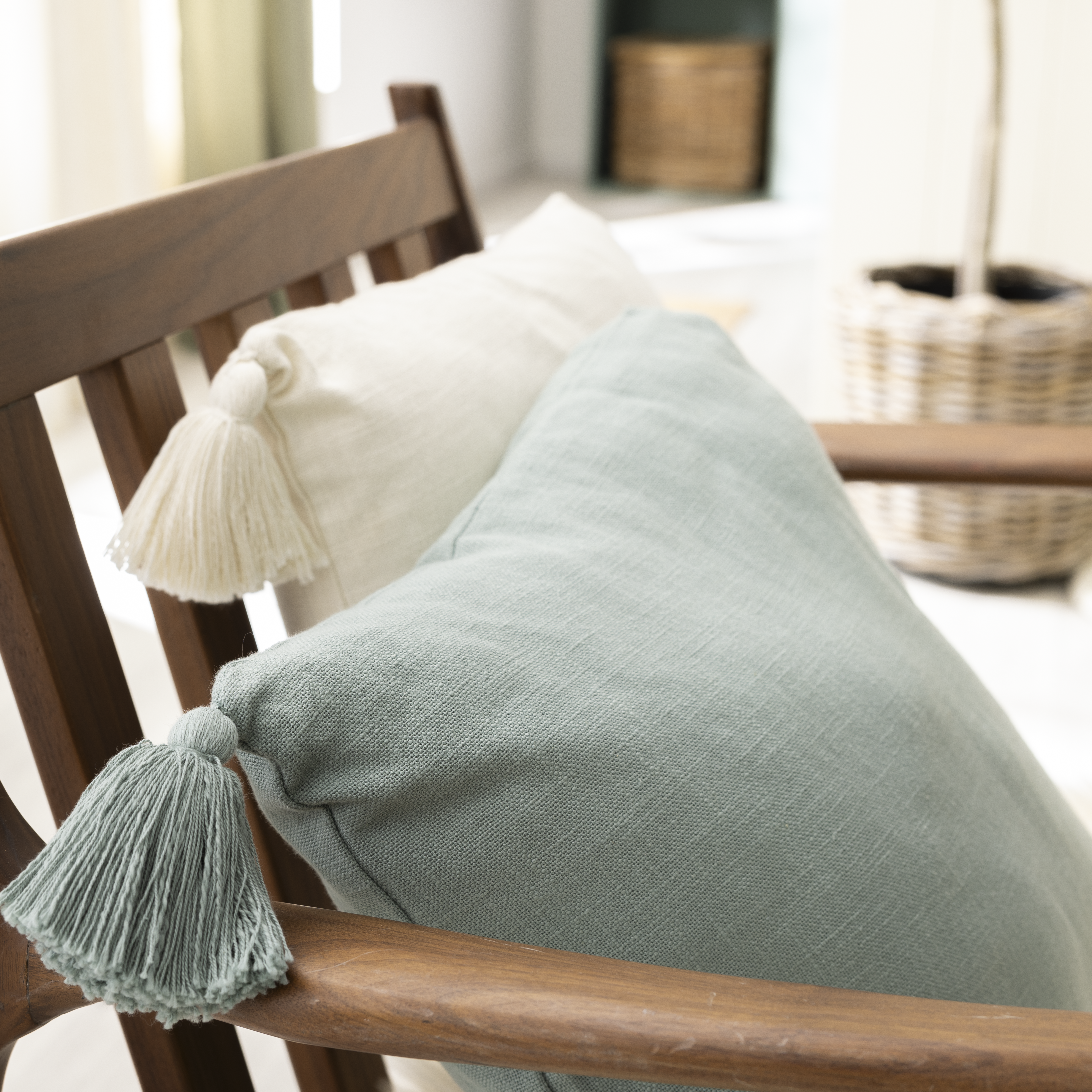 Housse de coussin Bryan blanc, 45 x 45 cm - 5