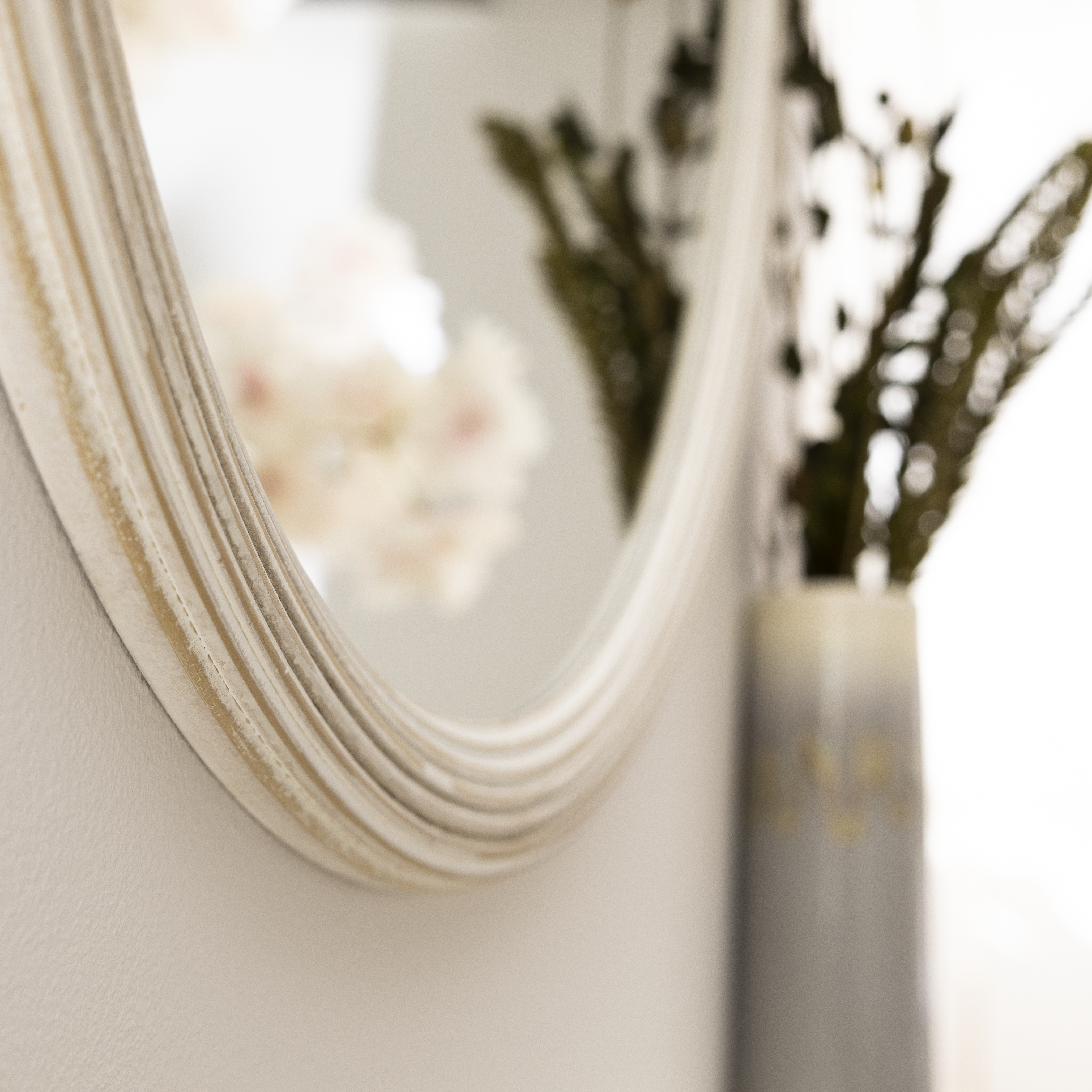 Lustro okrągłe Charm Used białe śr. 55 cm Inspire - 19