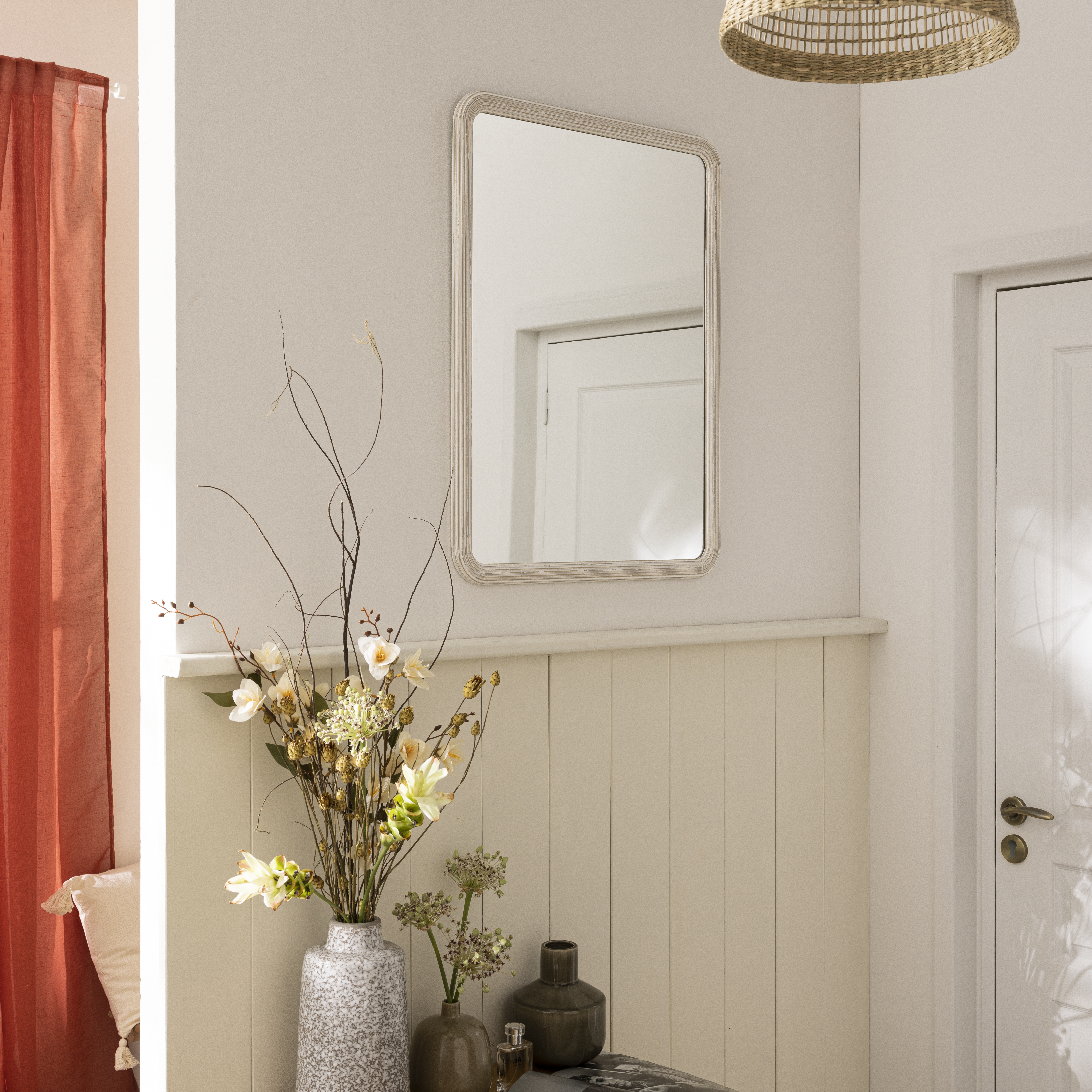 Lustro Charm Used białe 60 x 80 cm Inspire - 16