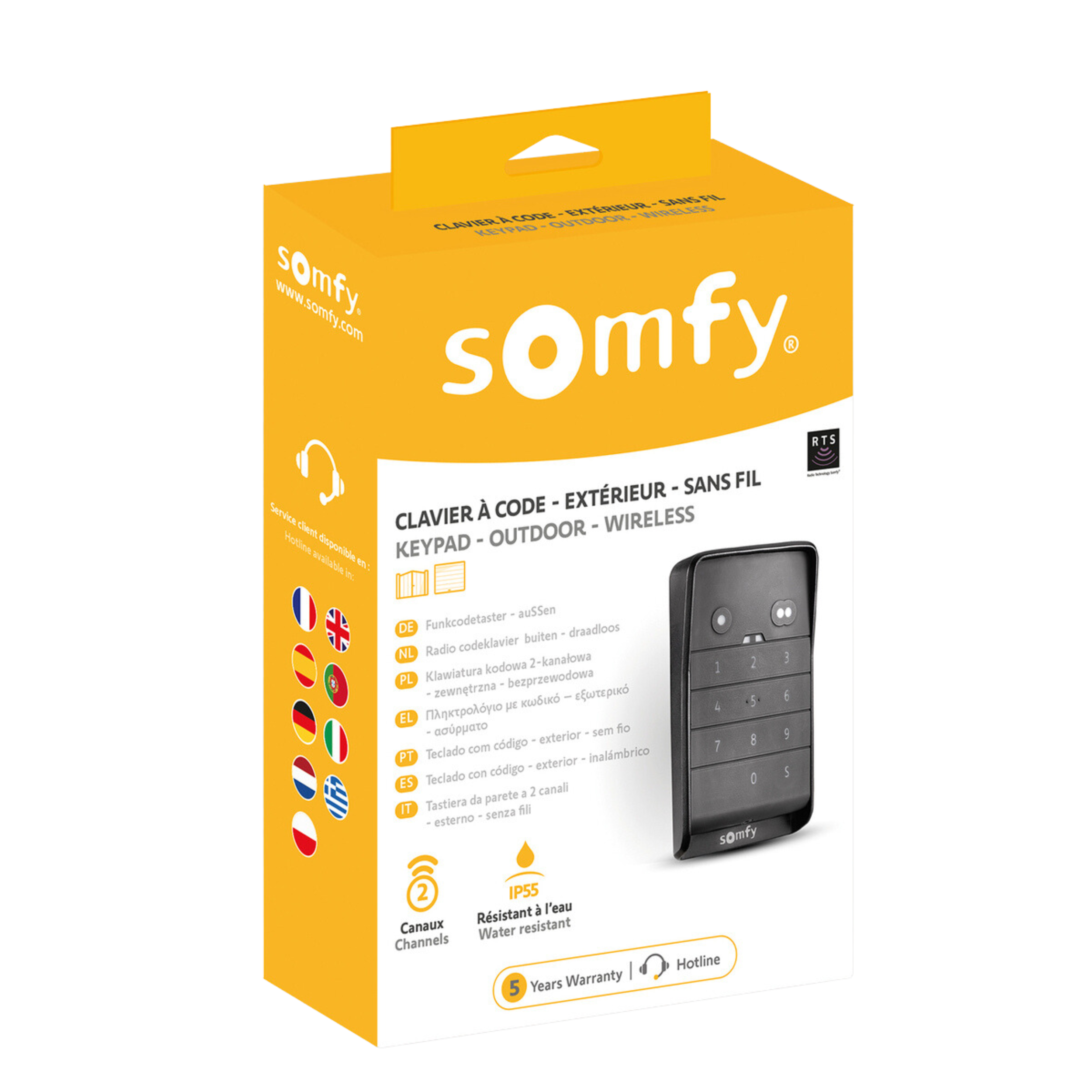Zewnętrzna klawiatura kodowa RTS SOMFY - 6