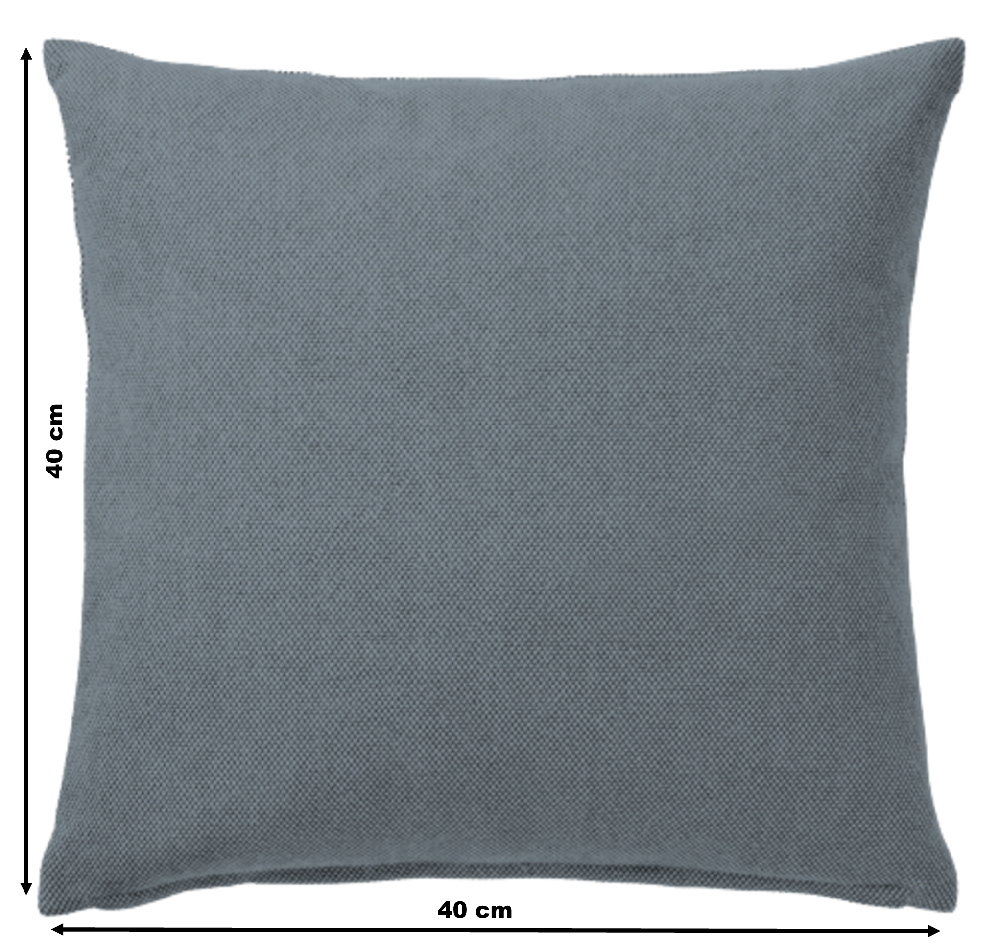Almofada quadrada 40x40x8 cm azul cinza Naterial Soft - 10
