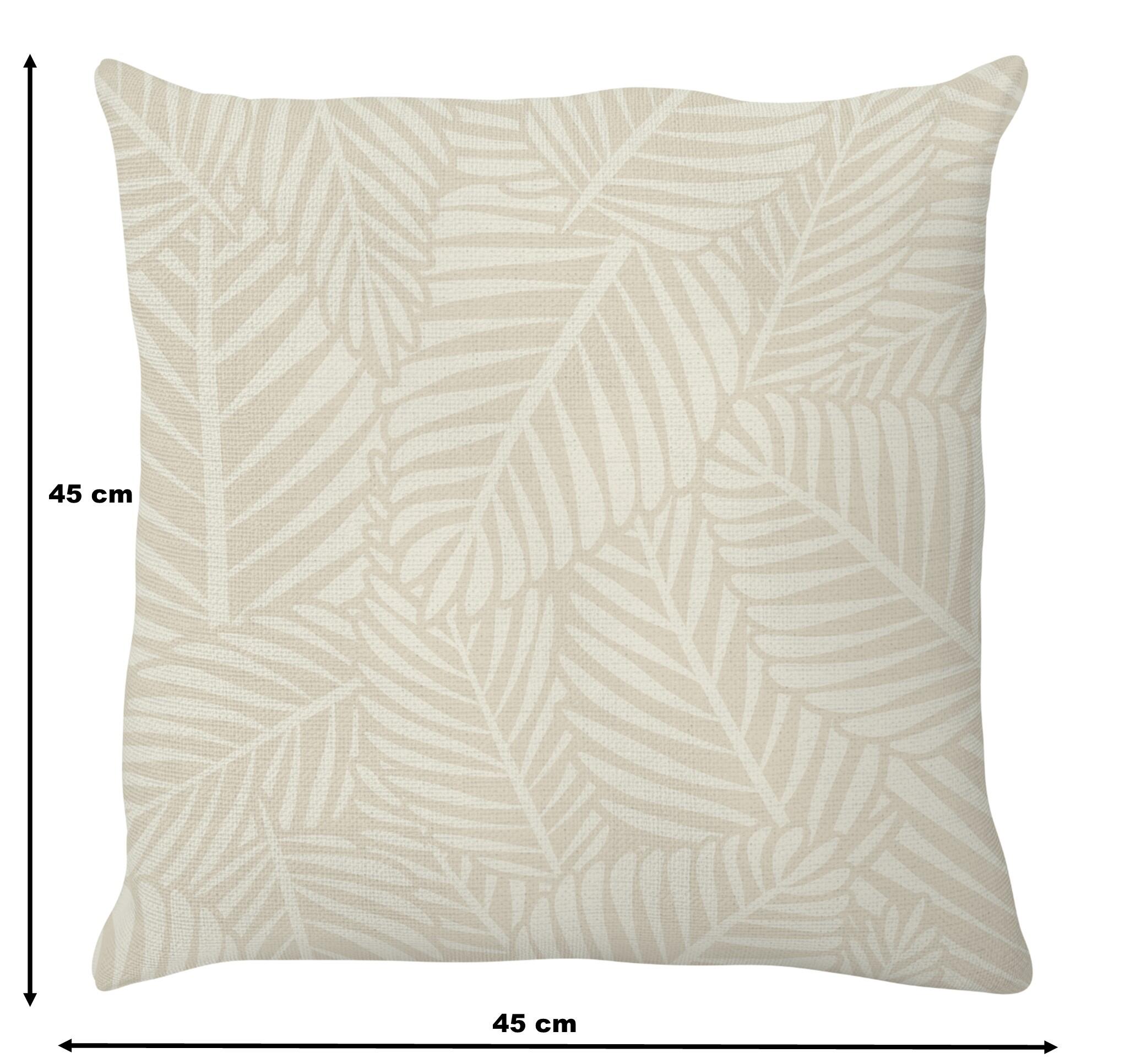 Cojín decorativasrativo de jardín NATERIAL hojas beige 45x45 cm - 2