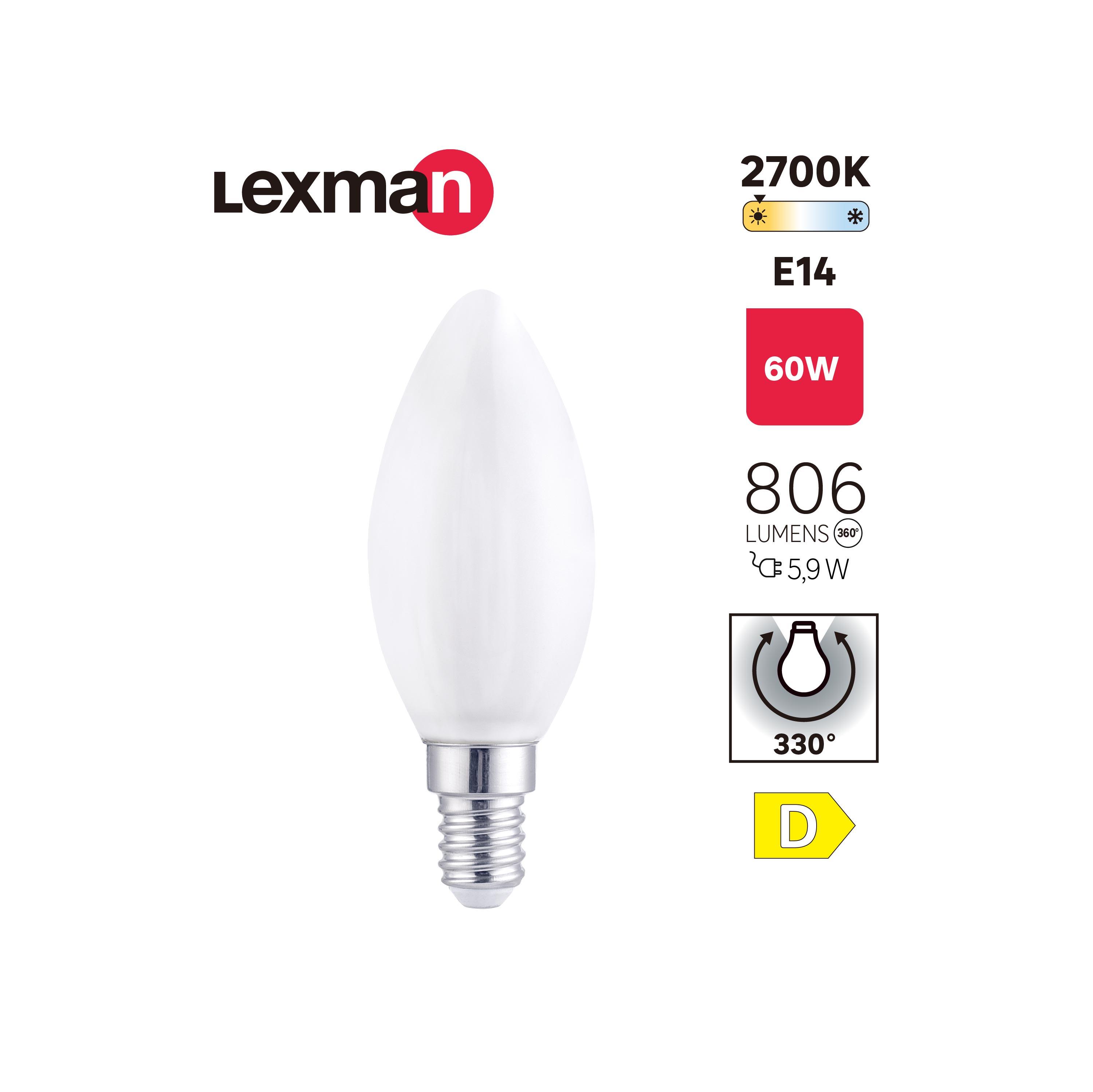 Żarówka LED E14 5,9 W 806 lm Ciepła biel Lexman - 5