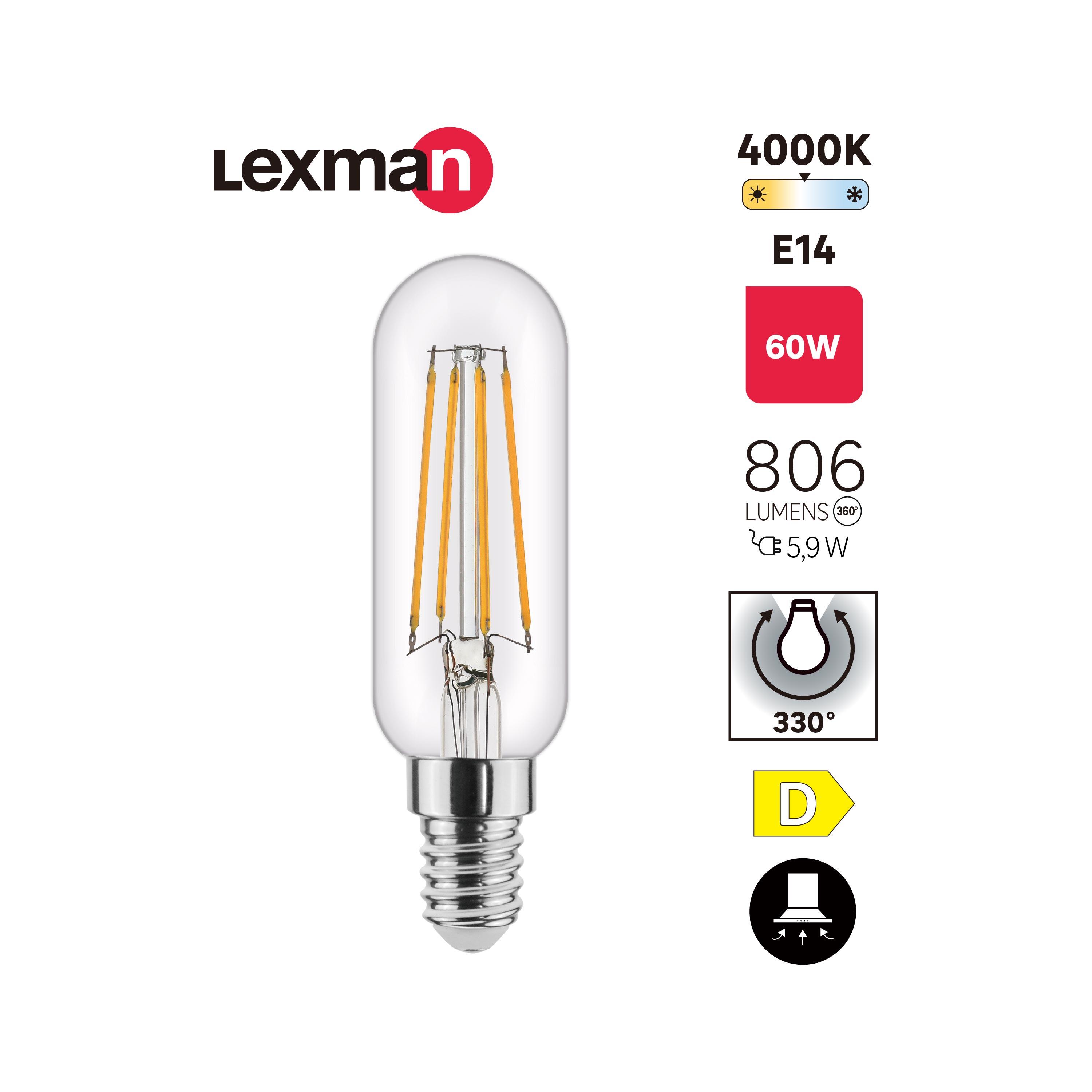 Bombilla LED filamento E14 806 lúmenes 5.9W color de la luz blanco neutro 4000Kclase energética D - 2