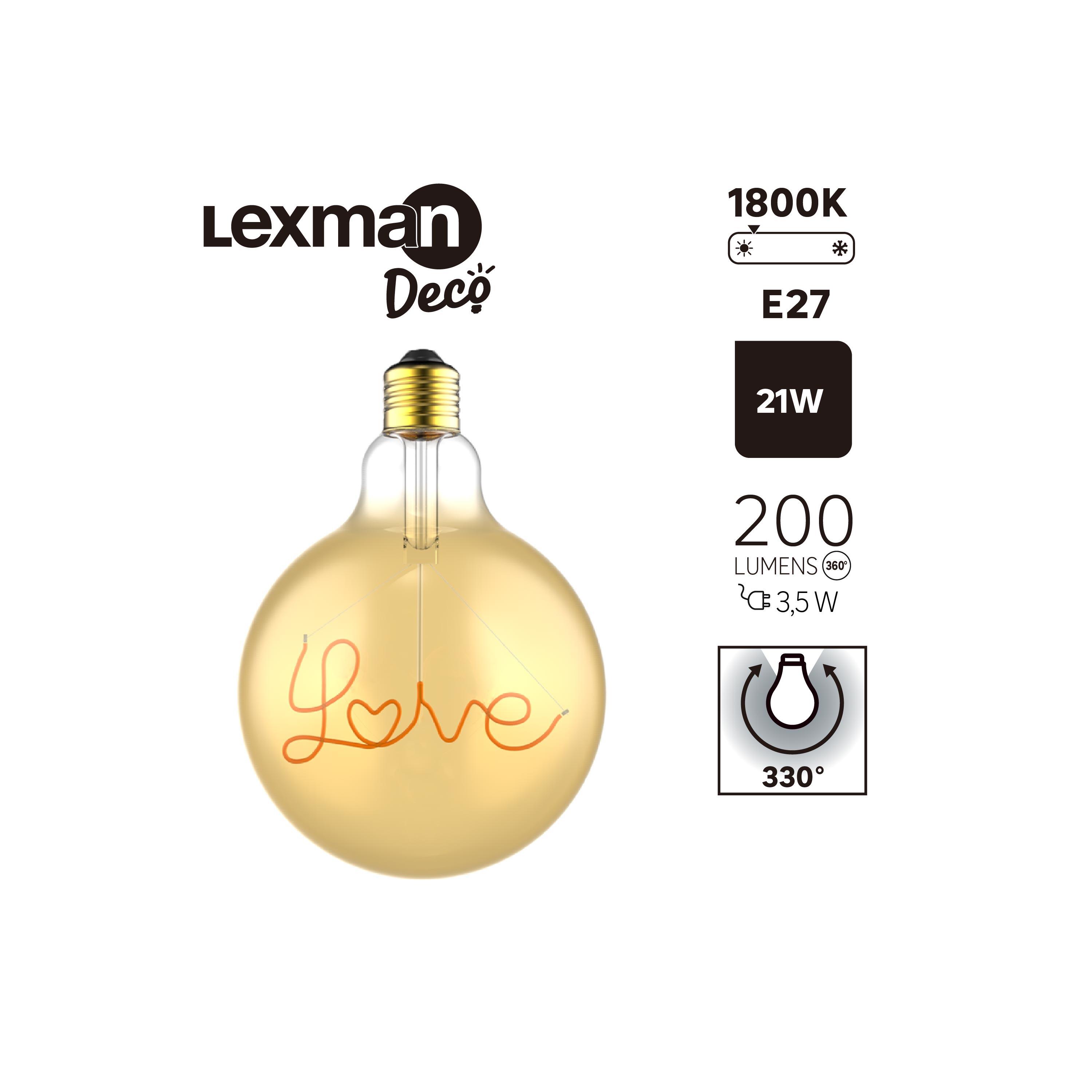 Bombilla LED filamento E27 200 lúmenes 3.5W color de la luz blanco cálido 1800K - 2