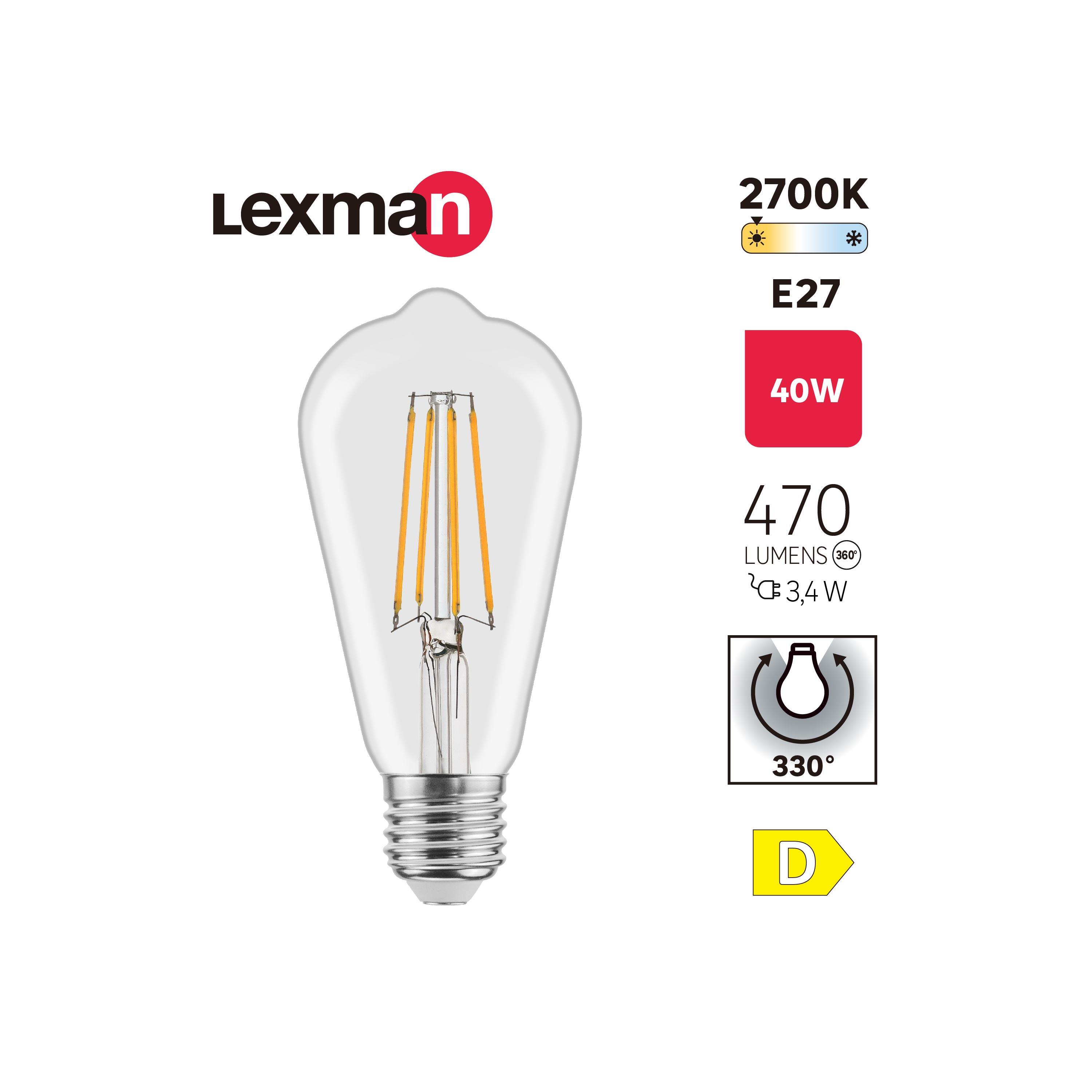 Żarówka dekoracyjna LED E27 3,4 W 470 lm Lexman - 4
