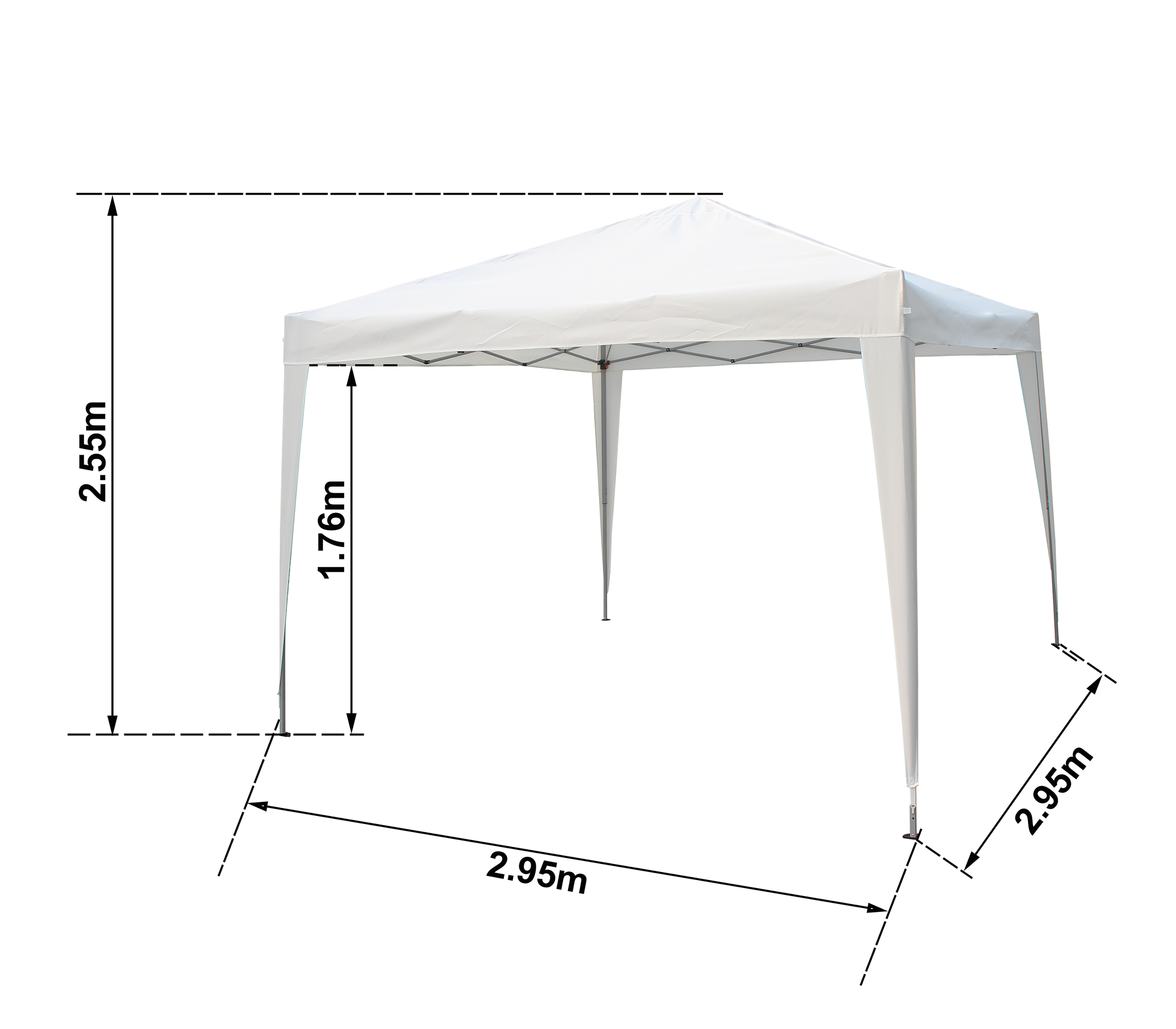 Tente Eori en acier 295x295cm blanche - 2