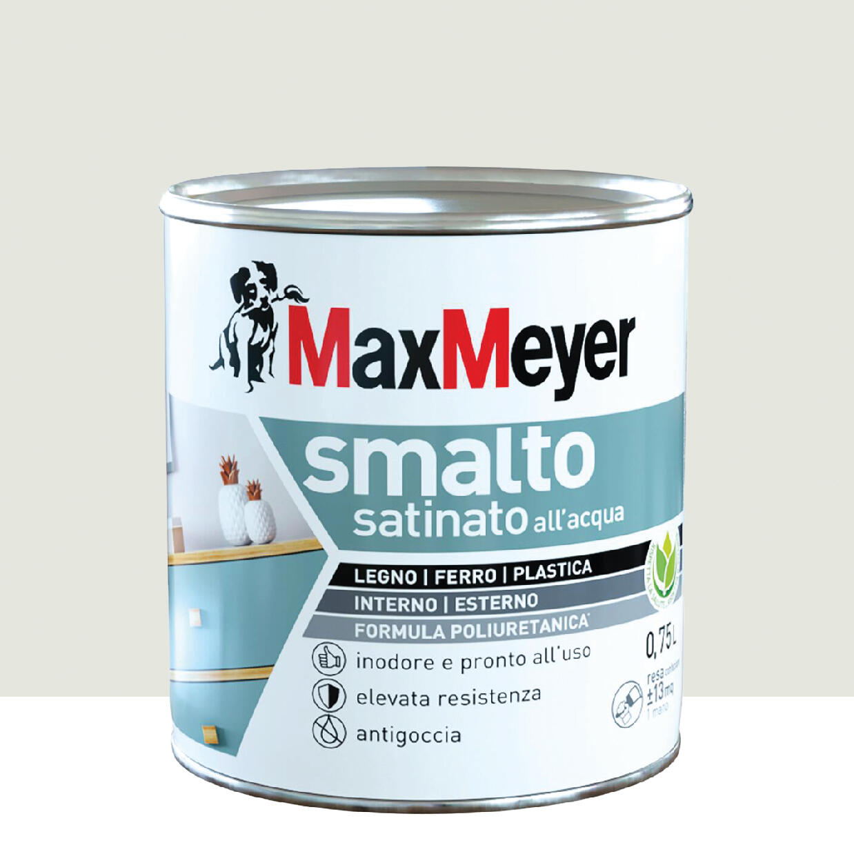 Vernice da esterno per plastica MAXMEYER poliuretanico bianco ghiaccio ...