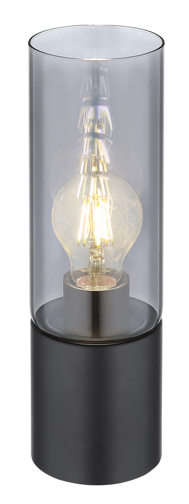 Candeeiro de mesa ANNIkA led E27 1 luz metal/tecido preto