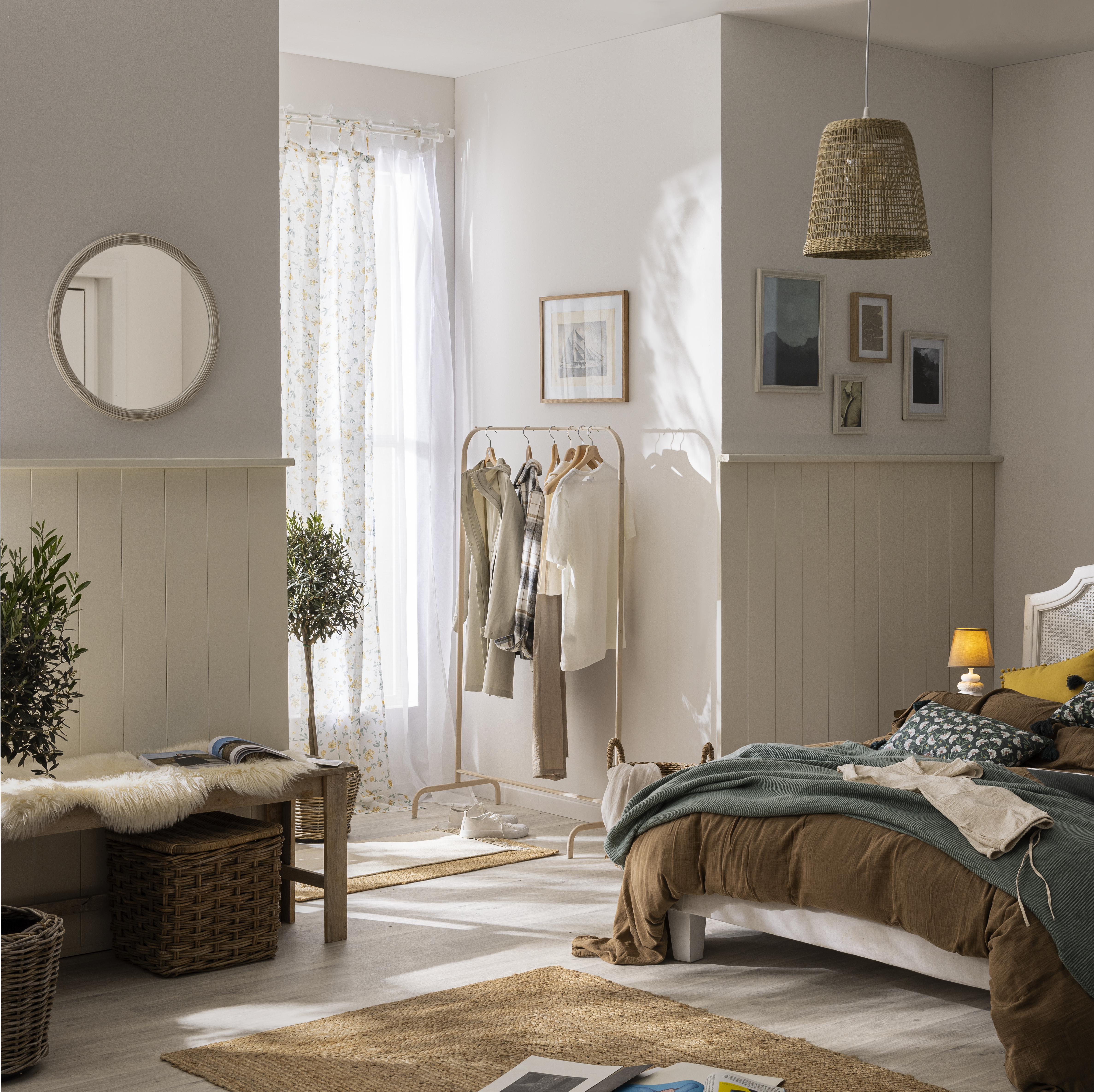 Tenda INSPIRE Deryl bianco, lacci 140x280 cm - 2