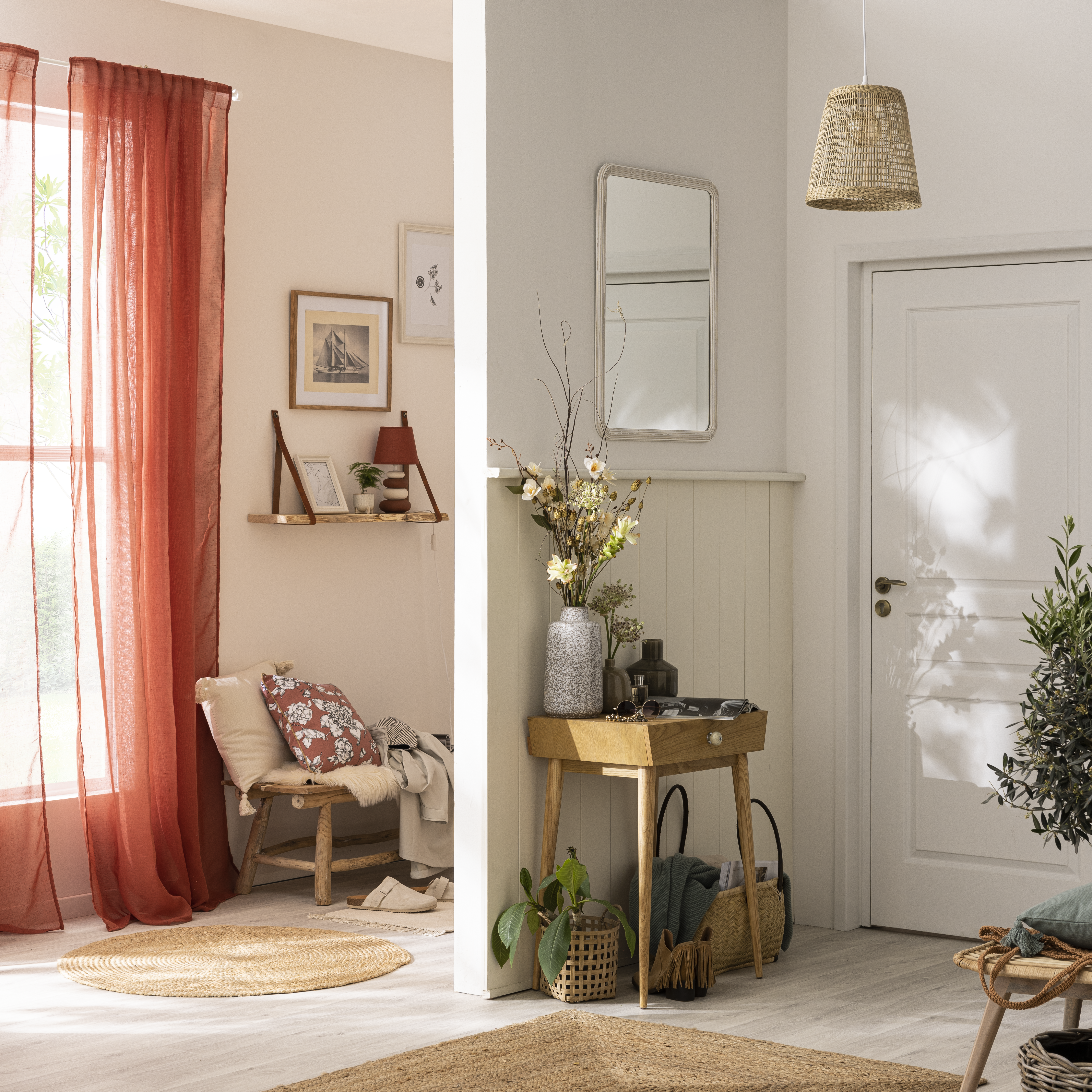 Lustro Charm Used białe 60 x 80 cm Inspire - 13