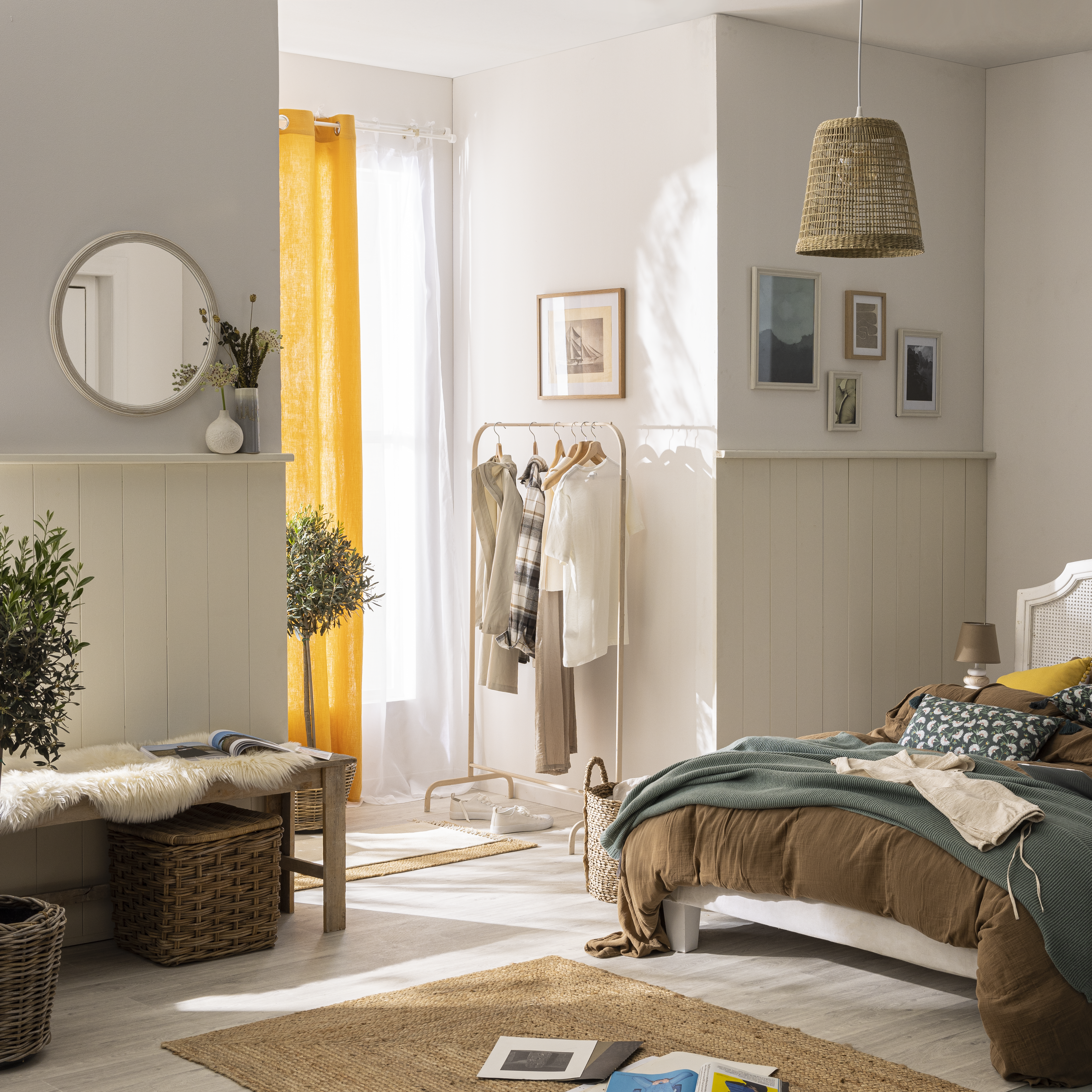 Lampa wisząca Biloa biała trawa morska E27 Inspire - 20