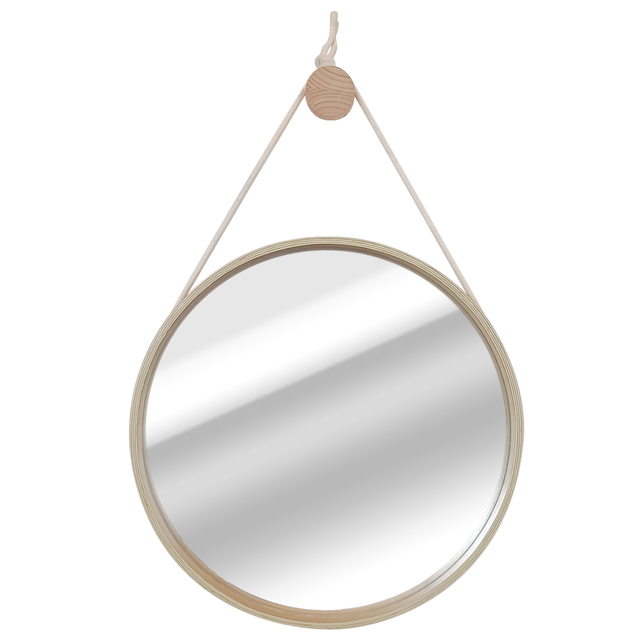 Specchio NORDIK tondo in legno rovere Ø 57.5 cm INSPIRE