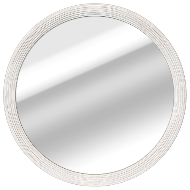 Lustro okrągłe Charm Used białe śr. 55 cm Inspire