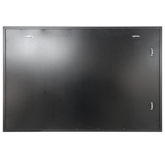 Espejo enmarcado de pared rectangular Loggia MDF negro mate INSPIRE de 80 x 120 cm