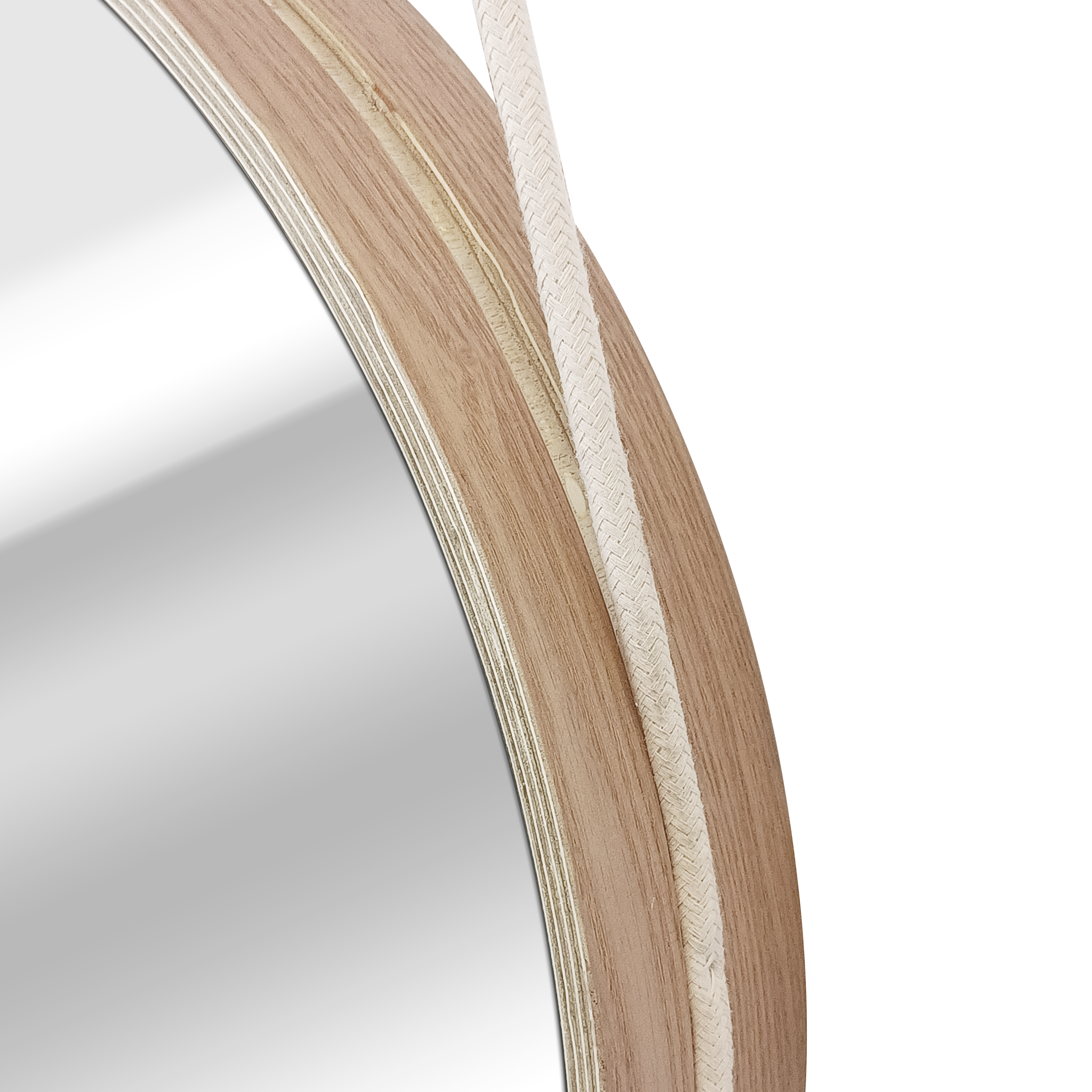 Espelho com moldura NORDIK CORD OAK 57 cm Inspire - 5