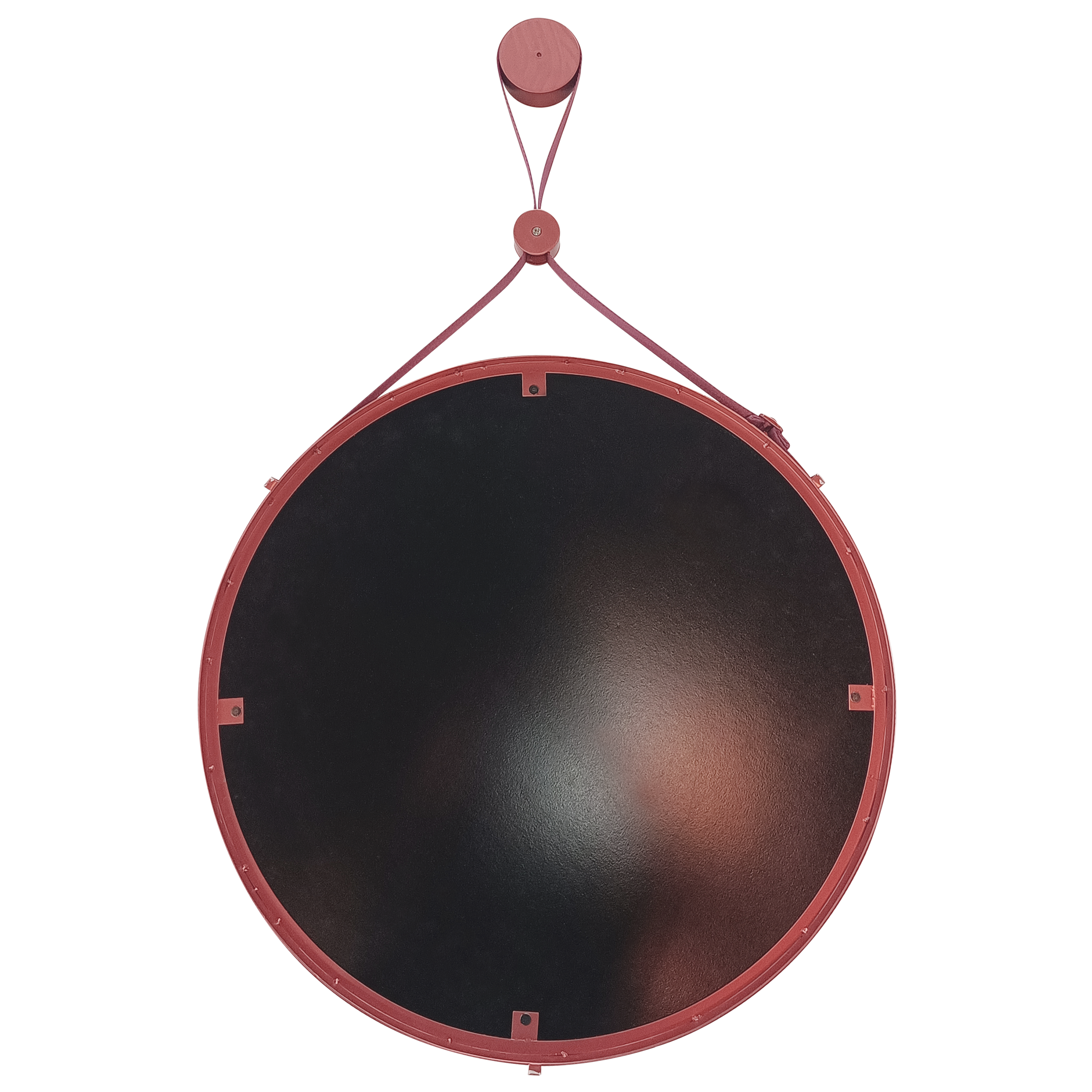 Espejo enmarcado de pared redondo Chana metal cobre brillante INSPIRE de 55 cm de diámetro - 9