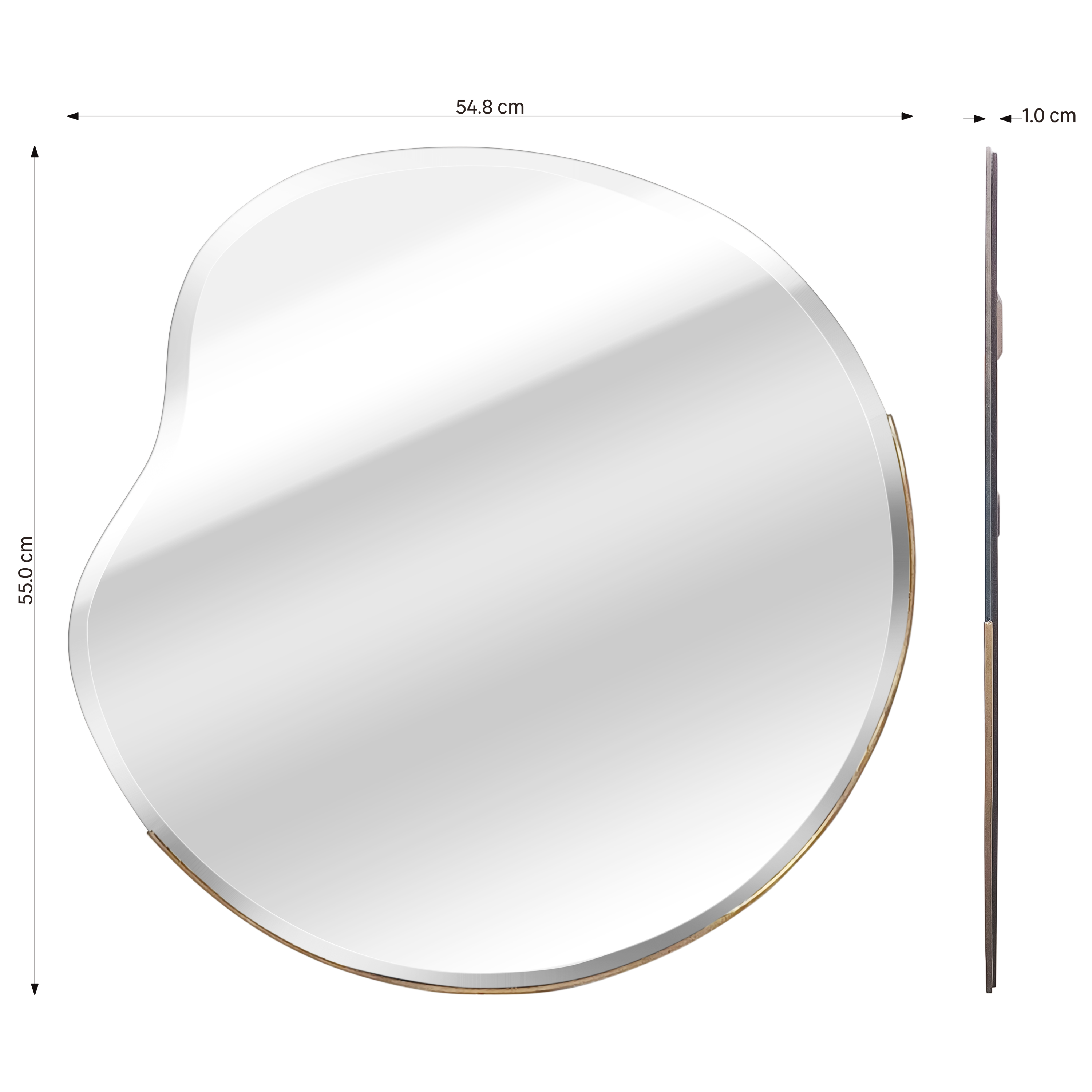 Espelho com moldura FAROL brancoASS 55 cm Inspire - 8