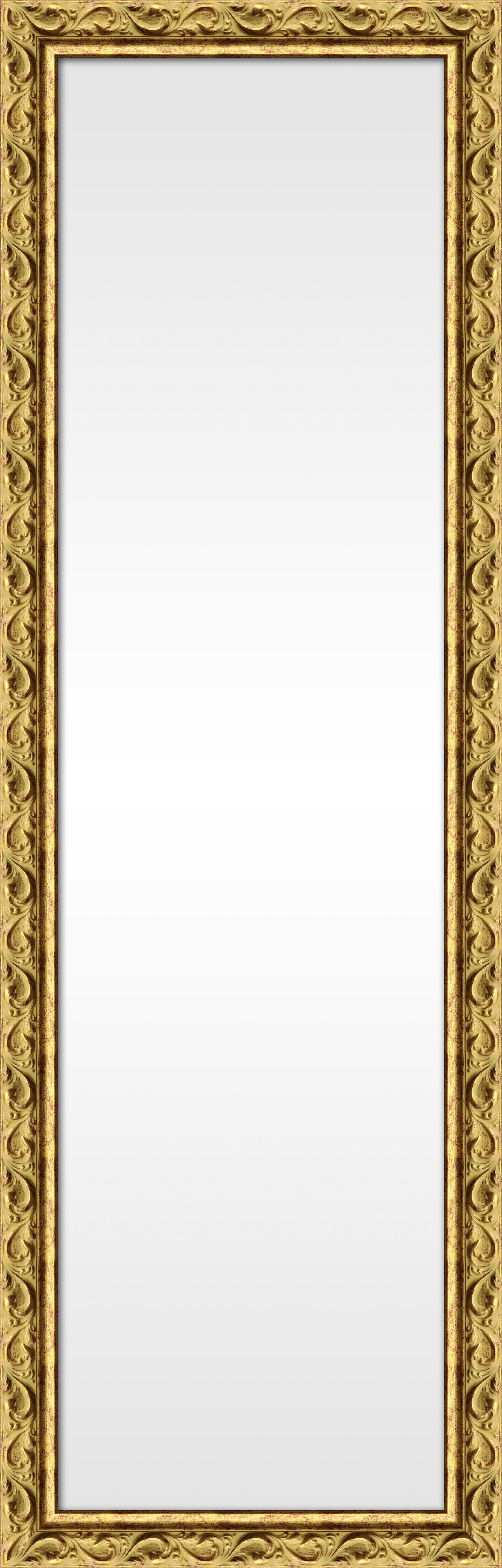Espejo enmarcado rectangular moldura dorado 47 x149 cm