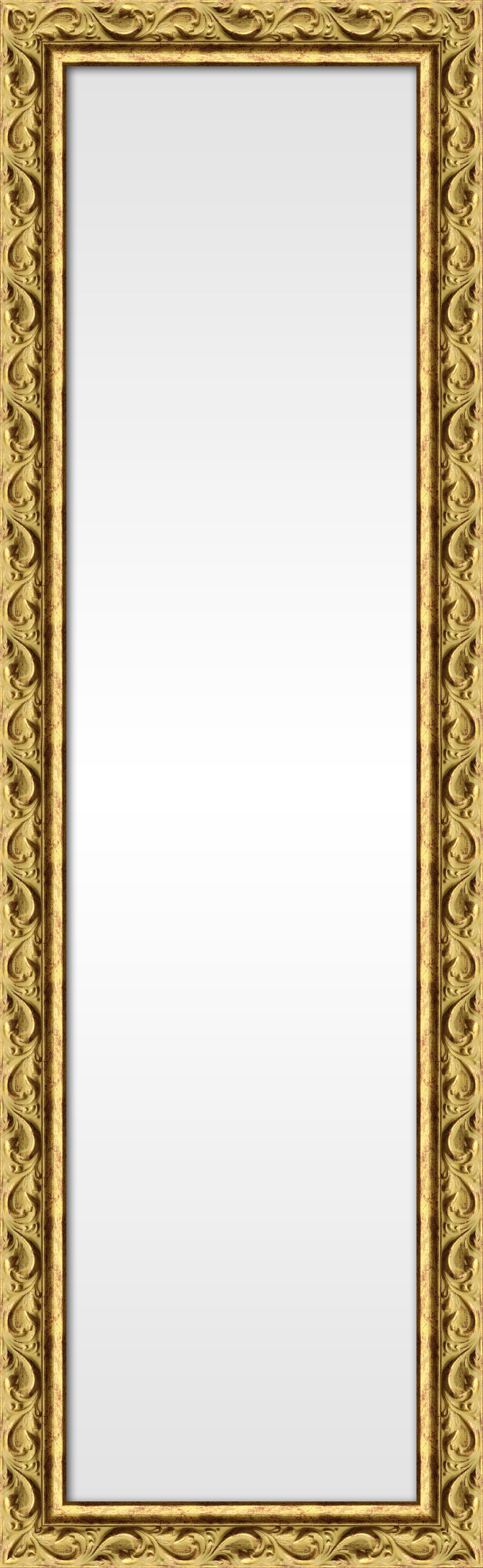 Espejo enmarcado de pared rectangular 070 mdf dorado mate de 39 x 129 cm