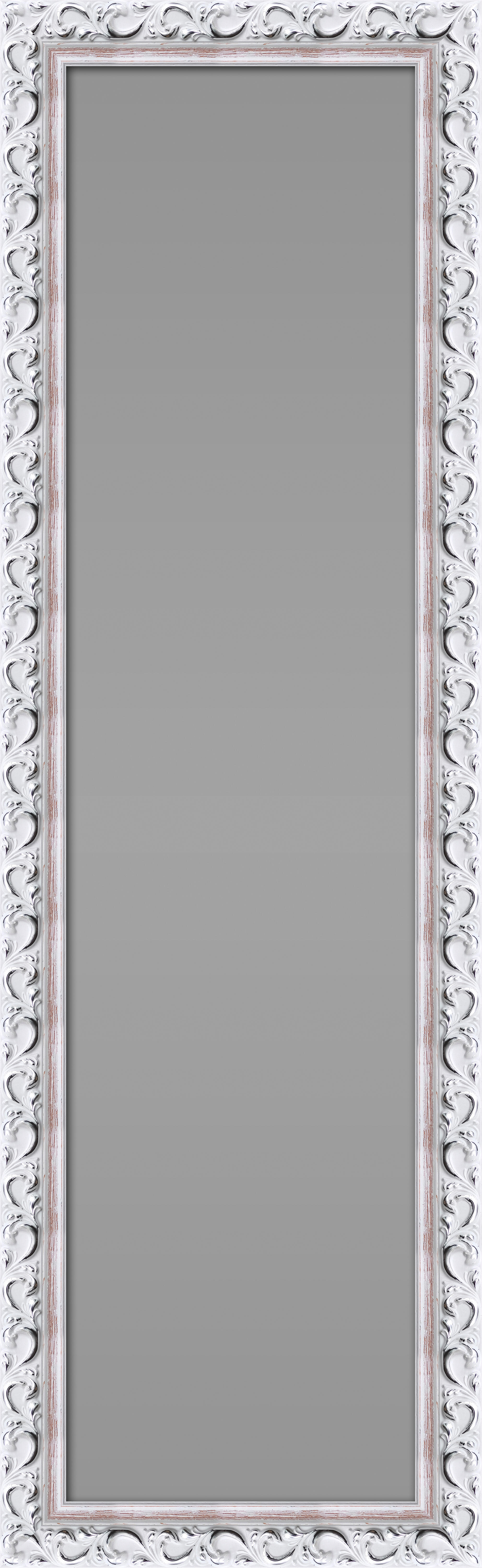 Espejo enmarcado de pared rectangular 070 mdf gris mate de 39 x 129 cm