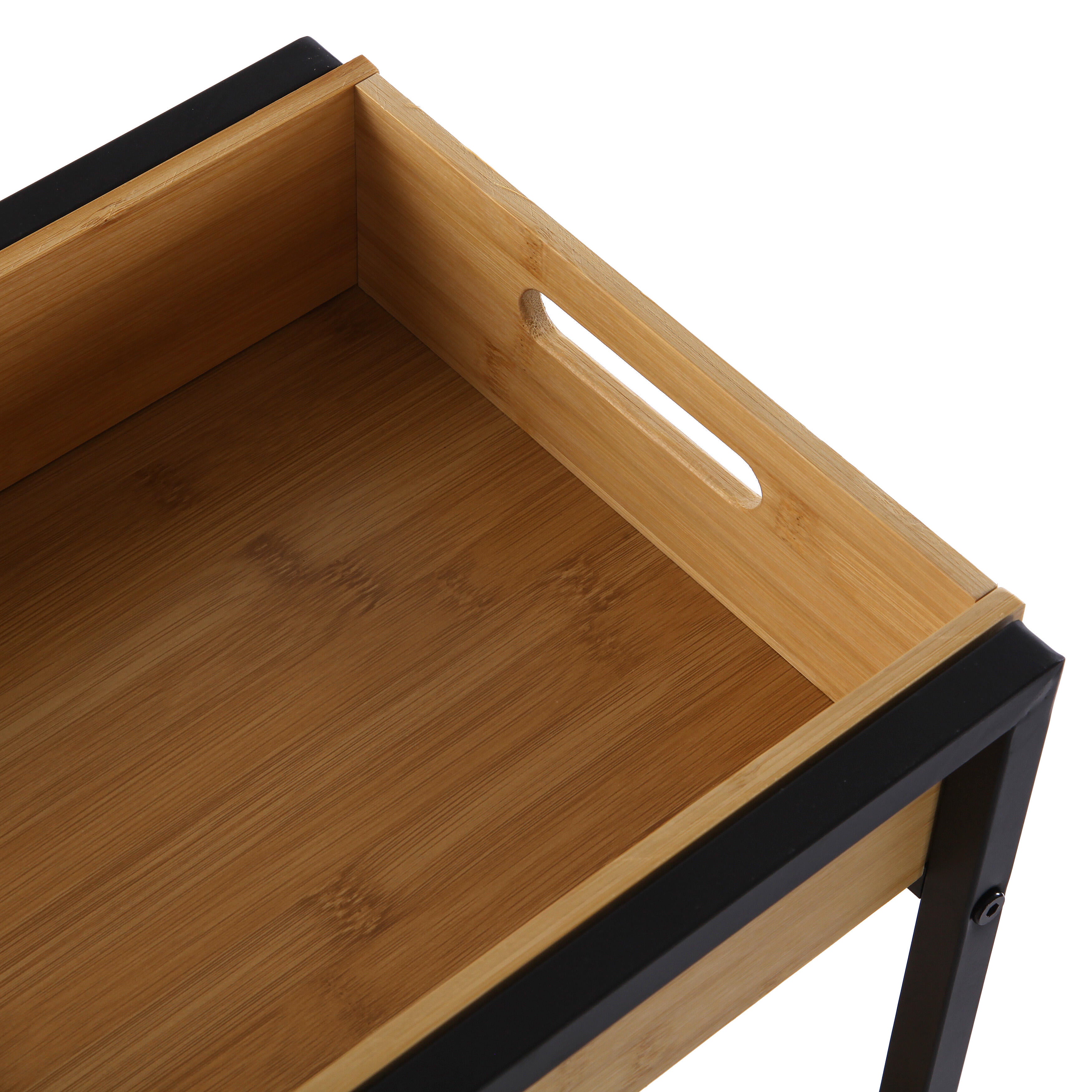 Carrito de baño Pua negro con 3 estantes 40x29.5x81cm - 4